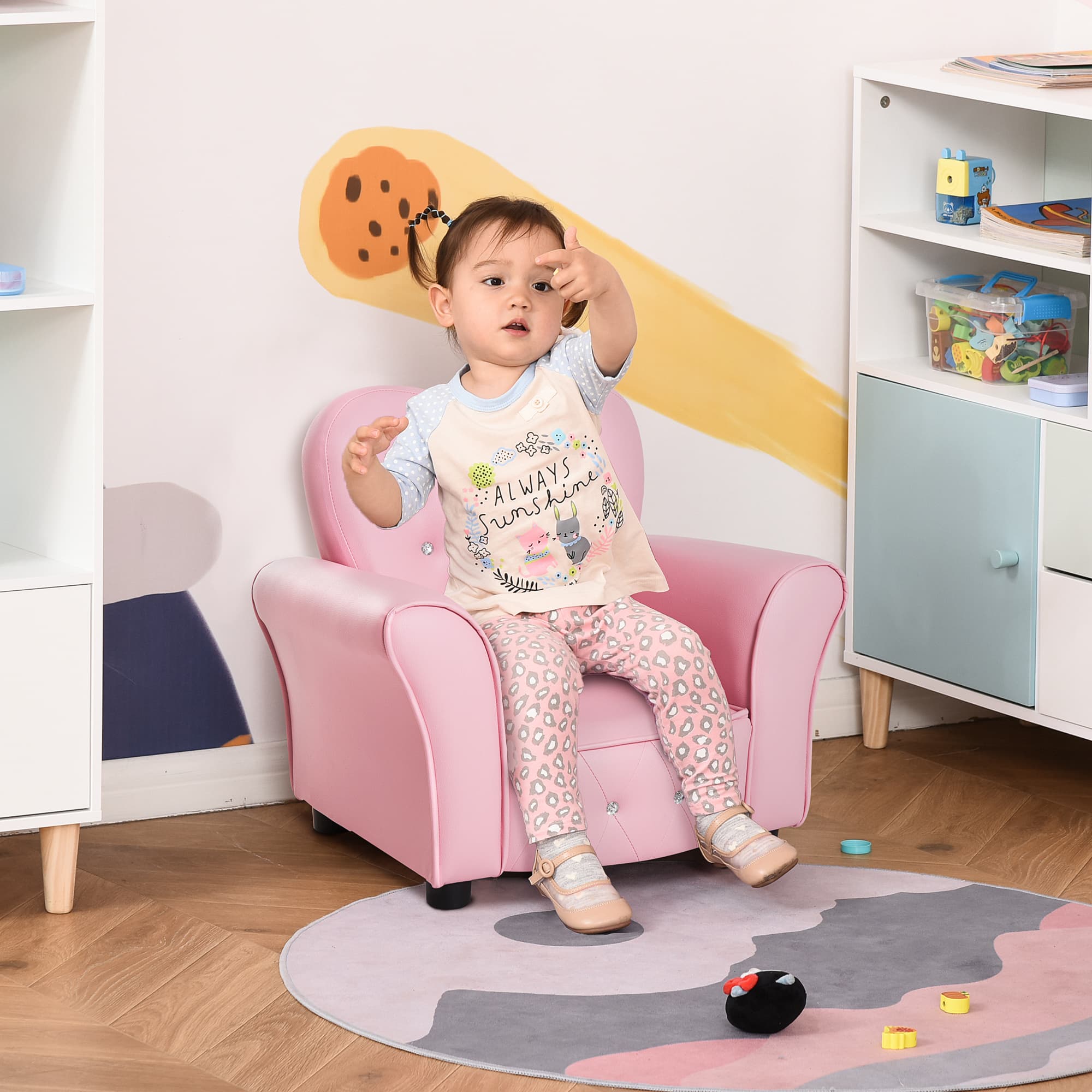 Transform Their Playroom with this Pink Princess Toddler Armchair - image 1