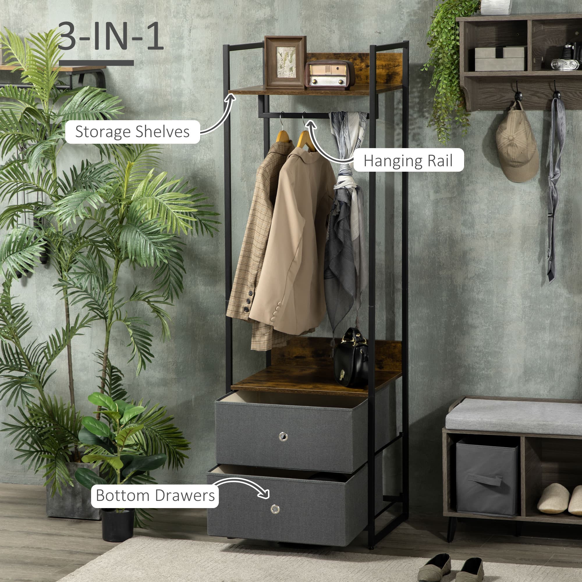 Effortless Organisation With This Rustic Clothes Rail - image 1