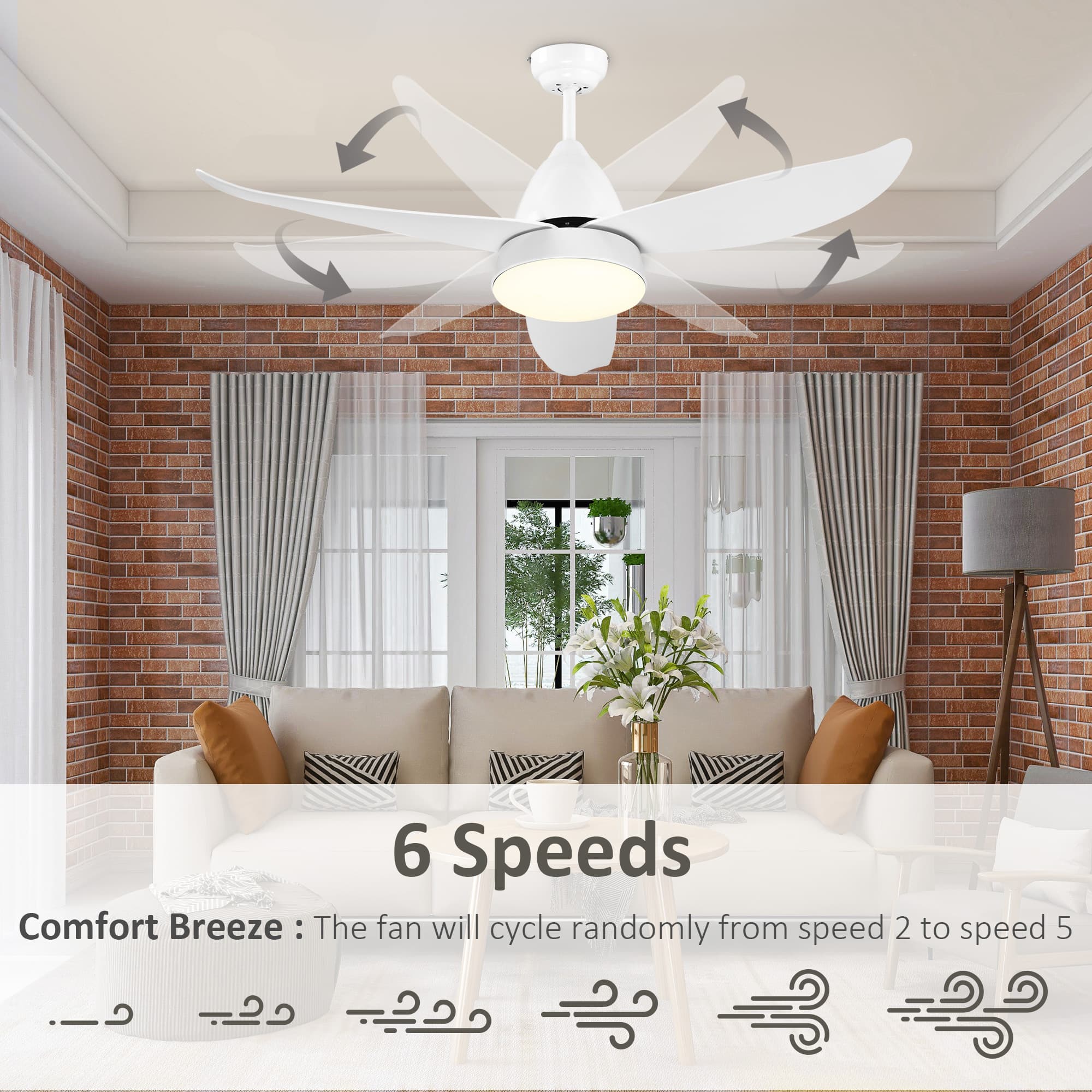 Modern White LED Ceiling Fan for Effortless Year-Round Comfort - image 3