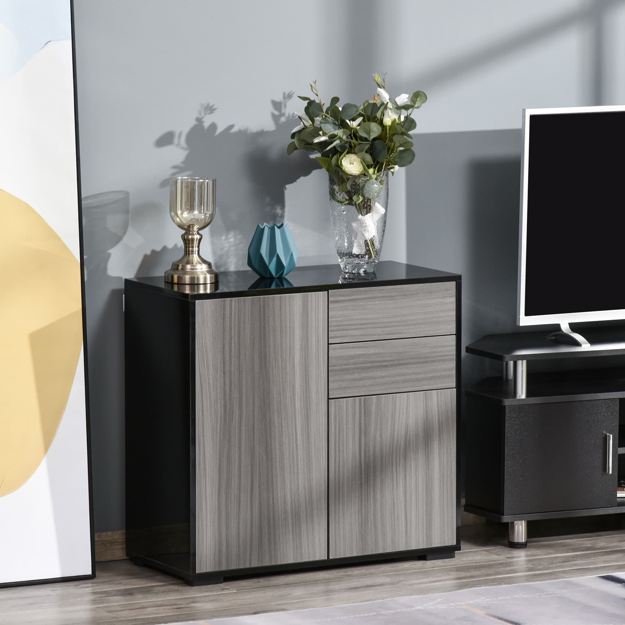 Transform Your Space With This High Gloss Push-Open Sideboard - image 4