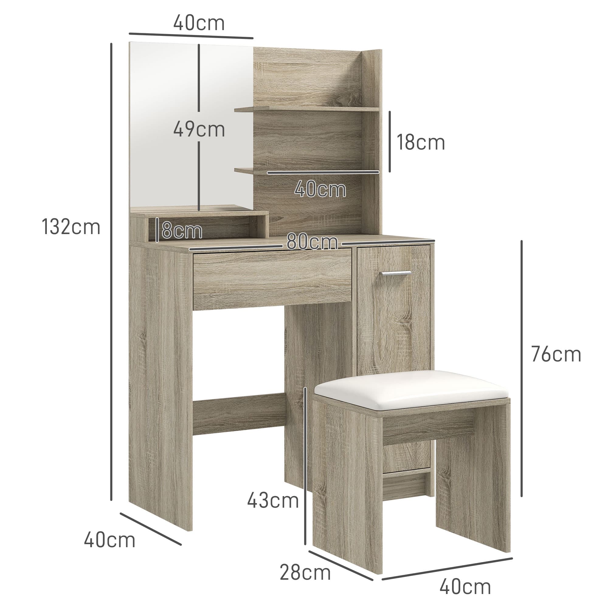 Transform Your Morning Routine with this Wood-Effect Vanity Set - image 3