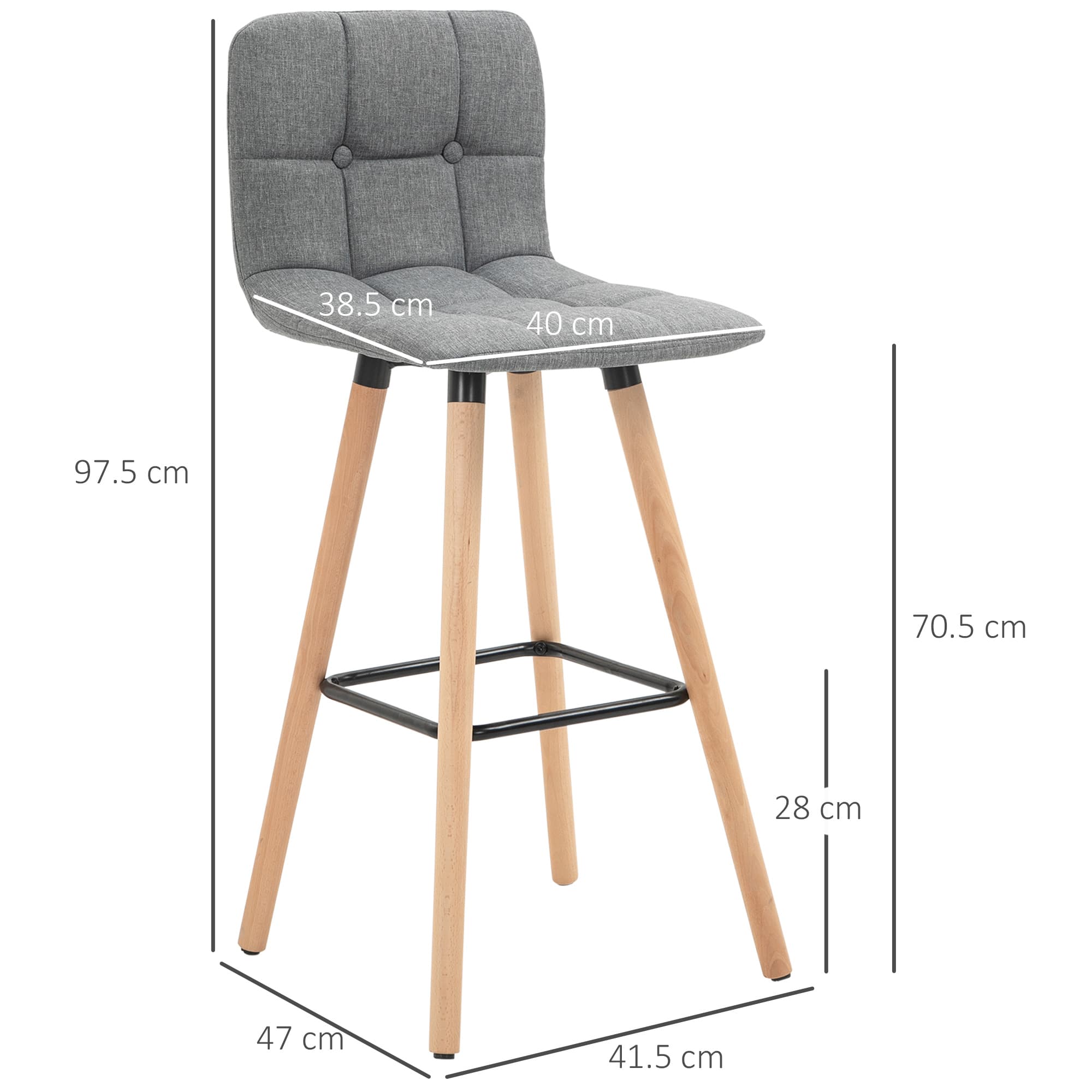 Transform Your Kitchen with Grey Button-Tufted Bar Stools - image 3