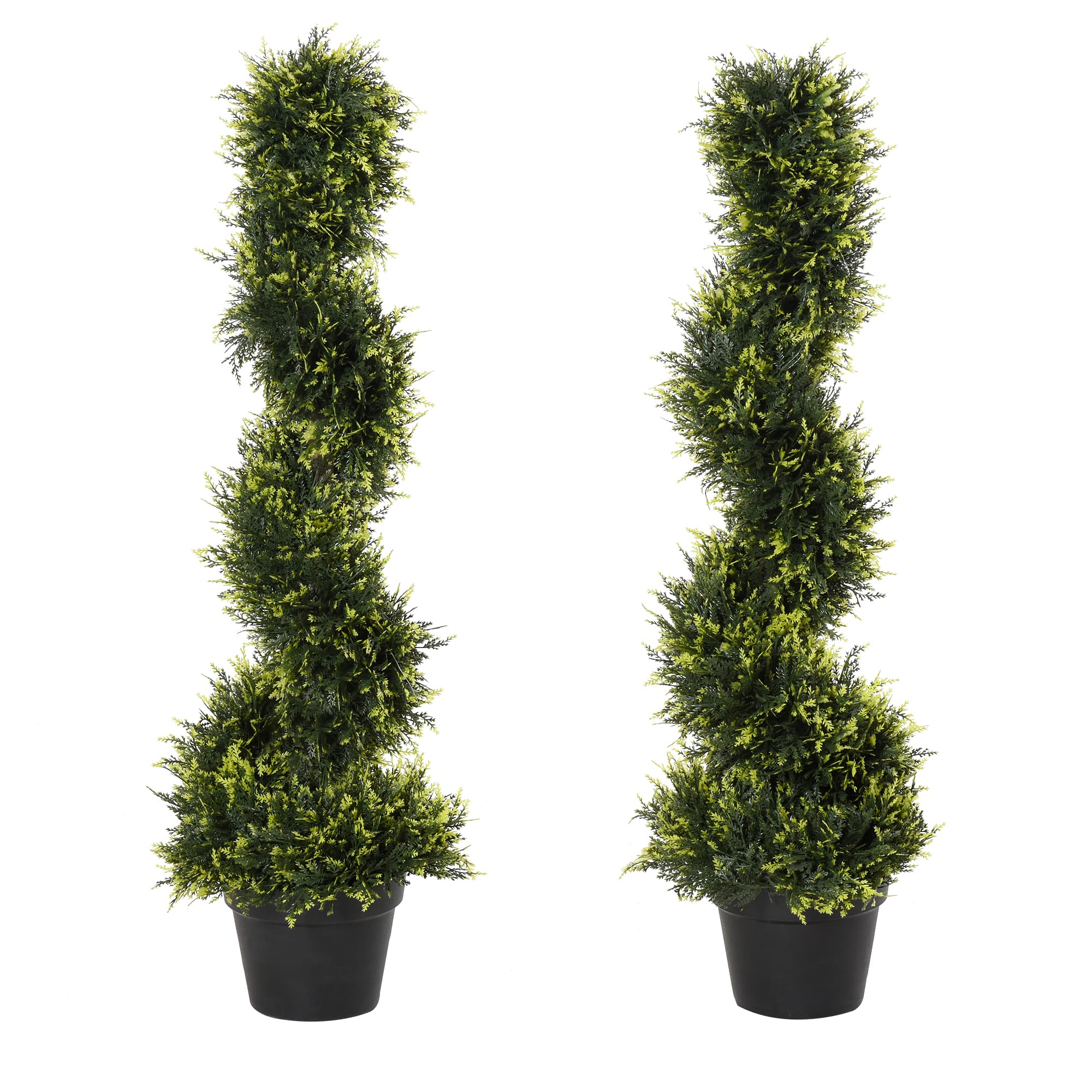 Transform Your Space with 90cm Artificial Spiral Topiary Trees - Green