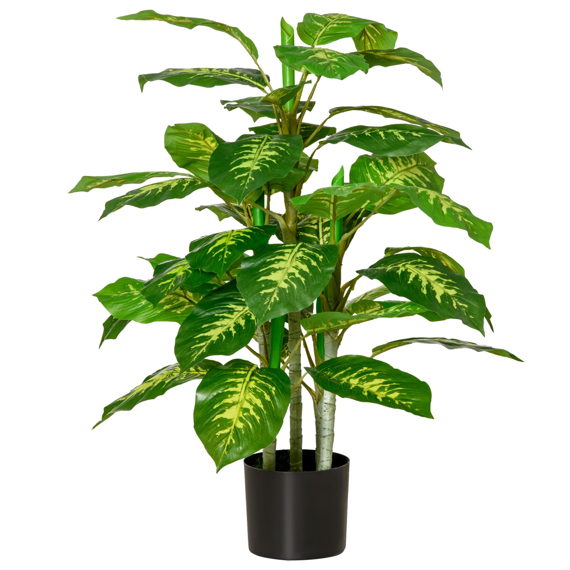 Large Artificial Tropical Foliage Plant with Black Pot - image 9