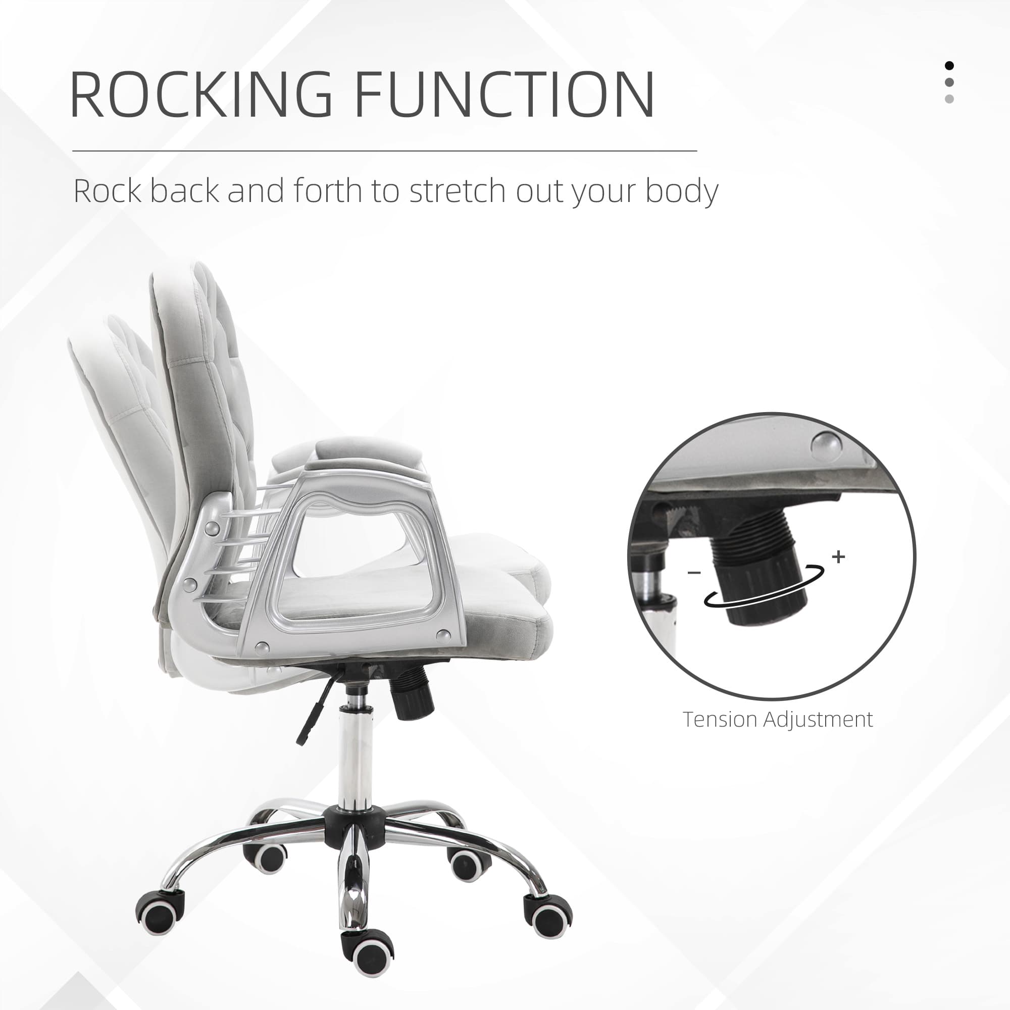 Transform Your Workspace with this Grey Velvet Swivel Chair - image 2