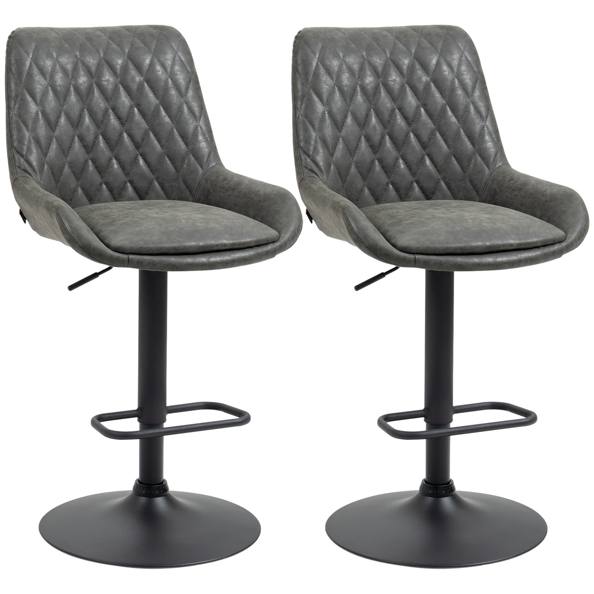 Transform Your Kitchen with Dark Grey Retro Bar Stools - Dark Grey