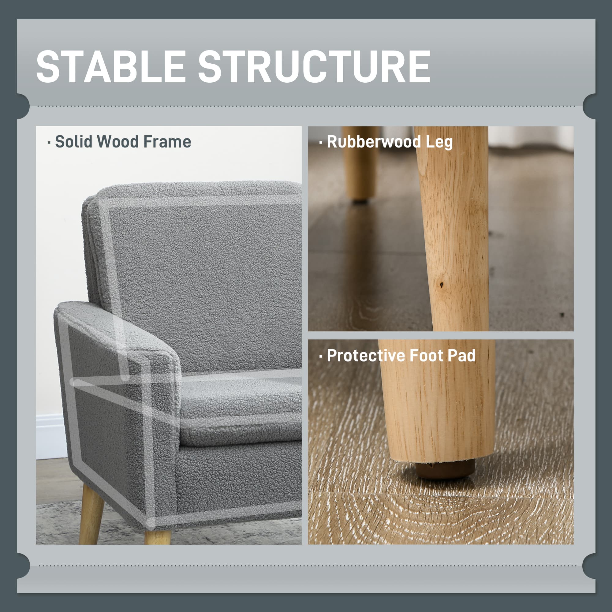 Transform Your Space with this Grey Teddy Fleece Armchair - image 4