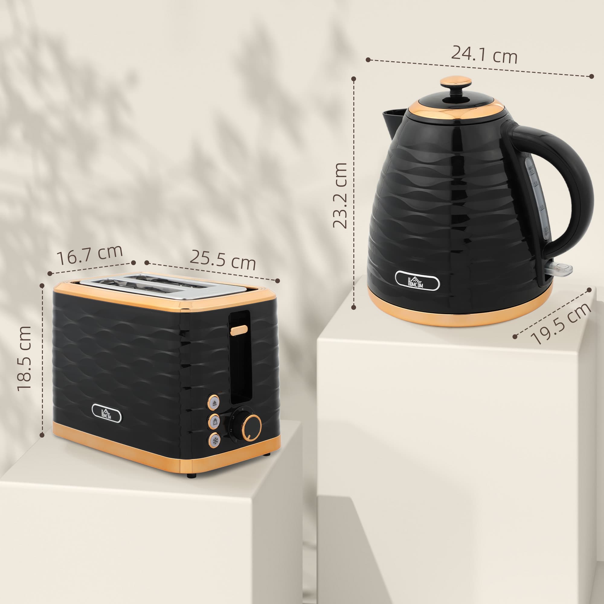 Transform Your Mornings with this Black Kettle & Toaster Set - image 1