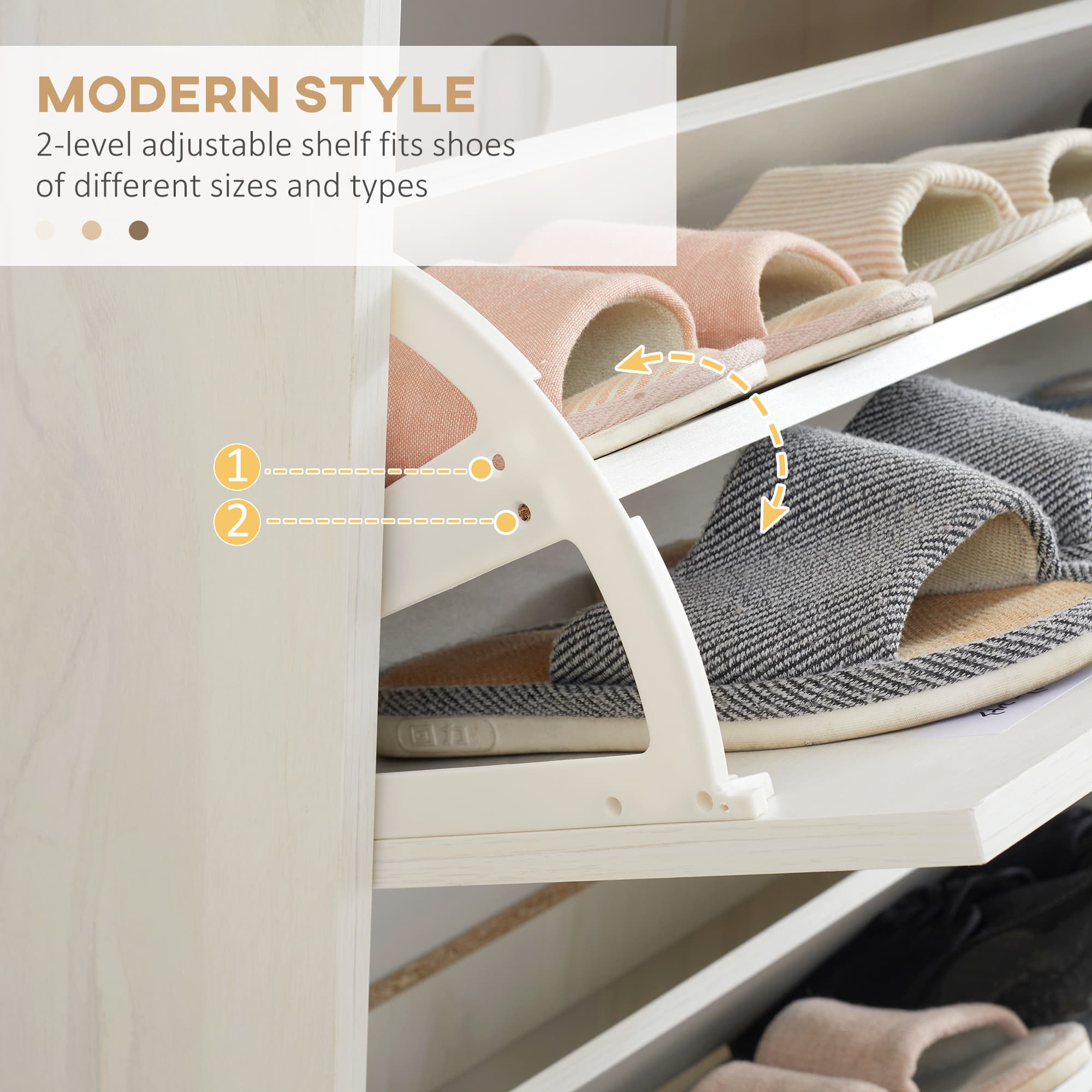 Effortless Entryway Storage: Slim 3-Drawer Shoe Cabinet - image 3