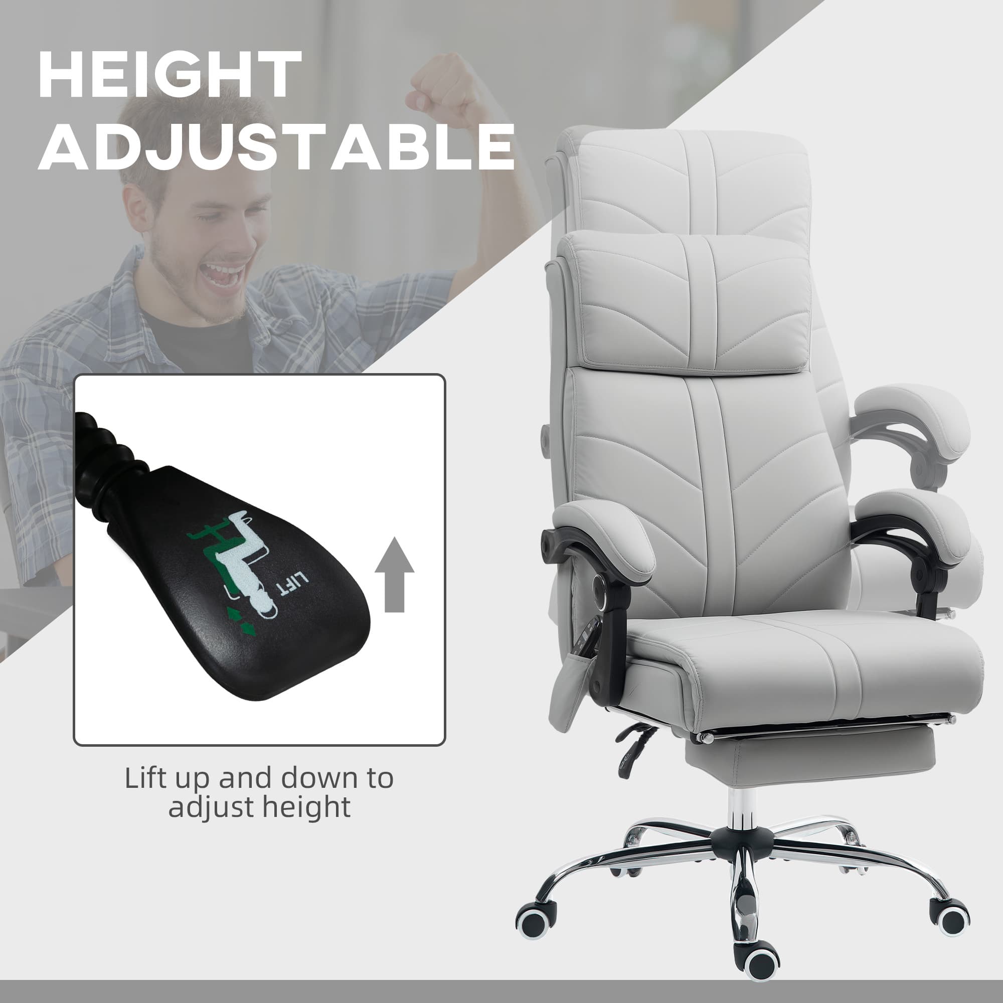 Transform Your Workday with this Heated Massage Office Chair - image 4