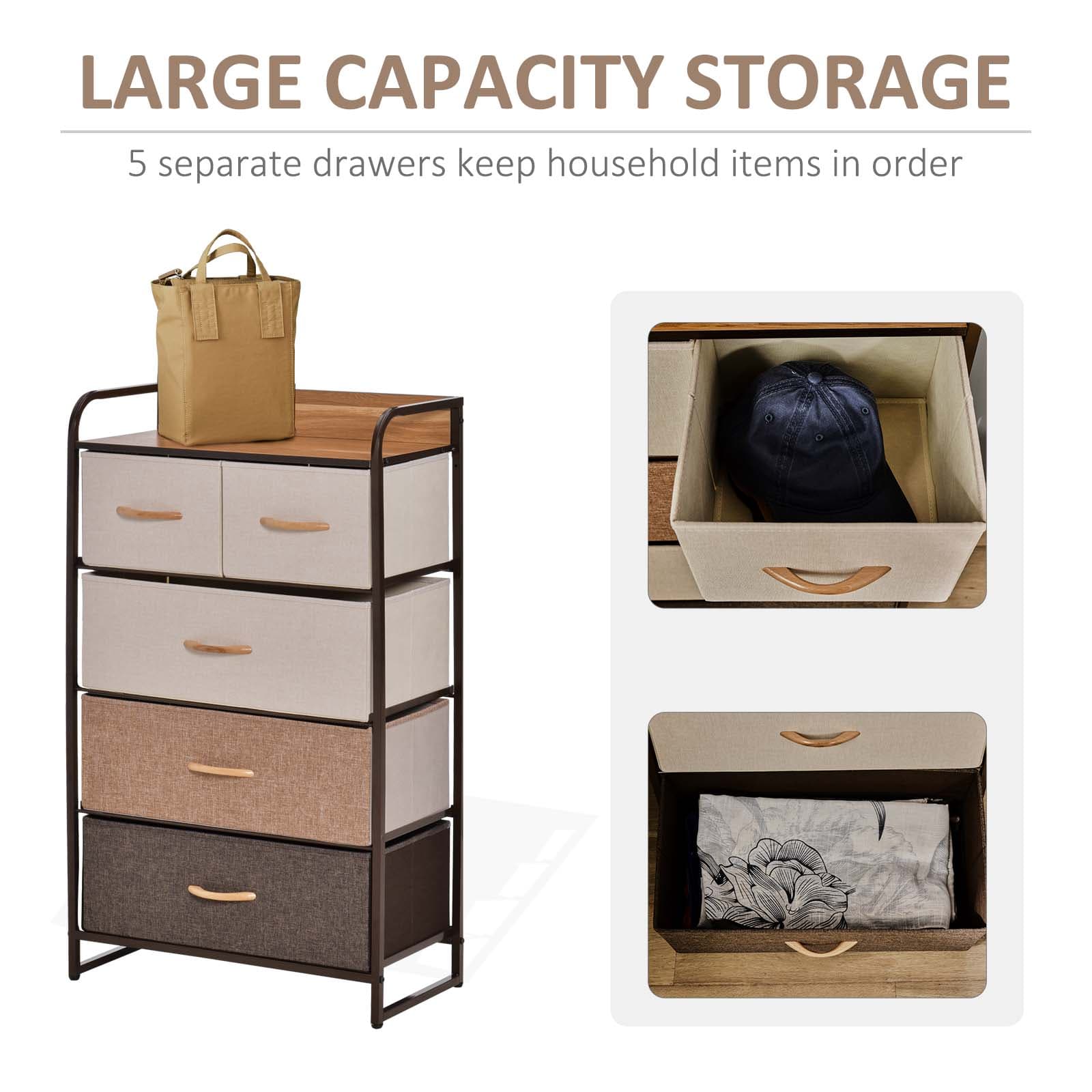 Effortless Bedroom Storage: 5-Drawer Fabric Dresser Tower - image 4
