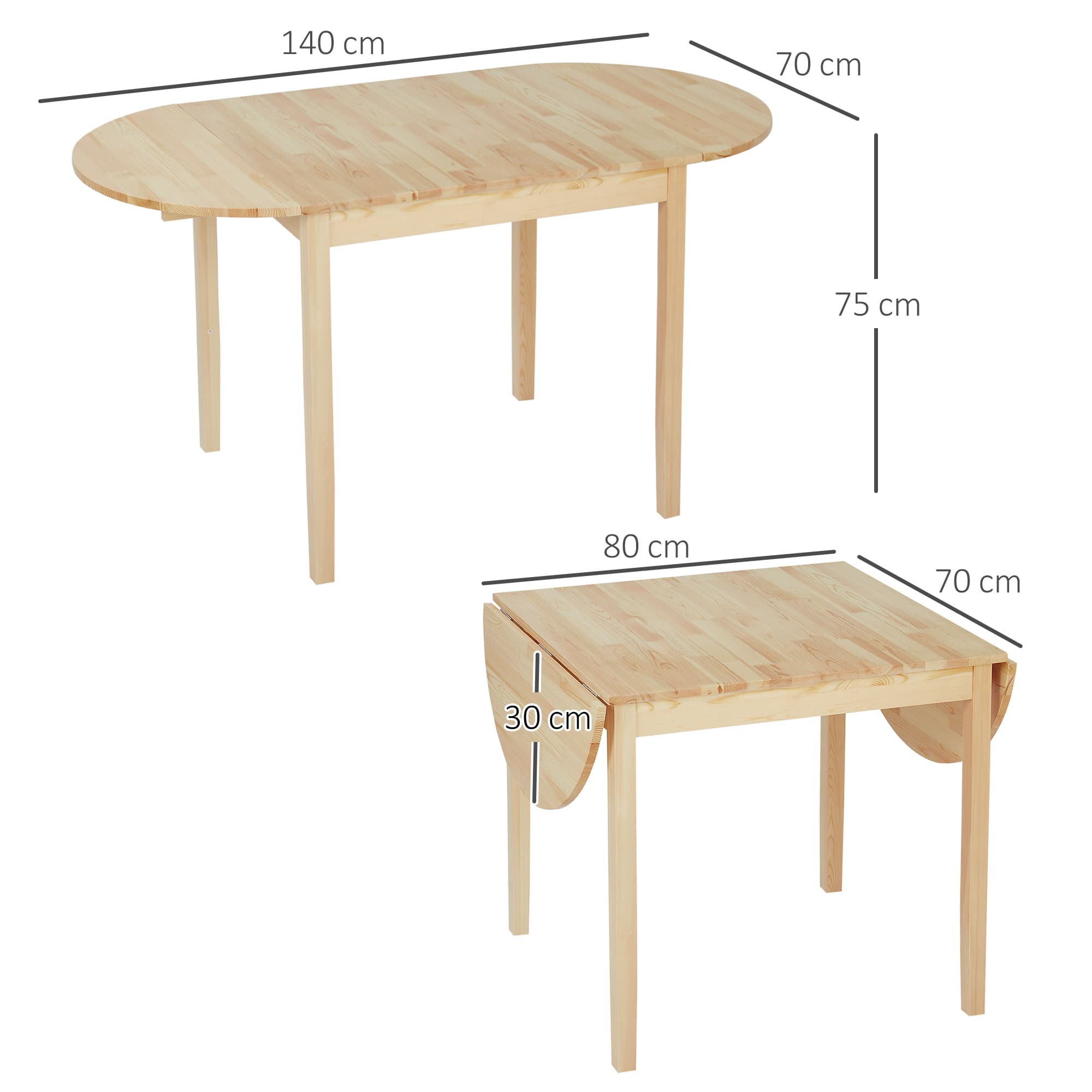 Transform Your Space with this Solid Pine Drop-Leaf Table - image 4