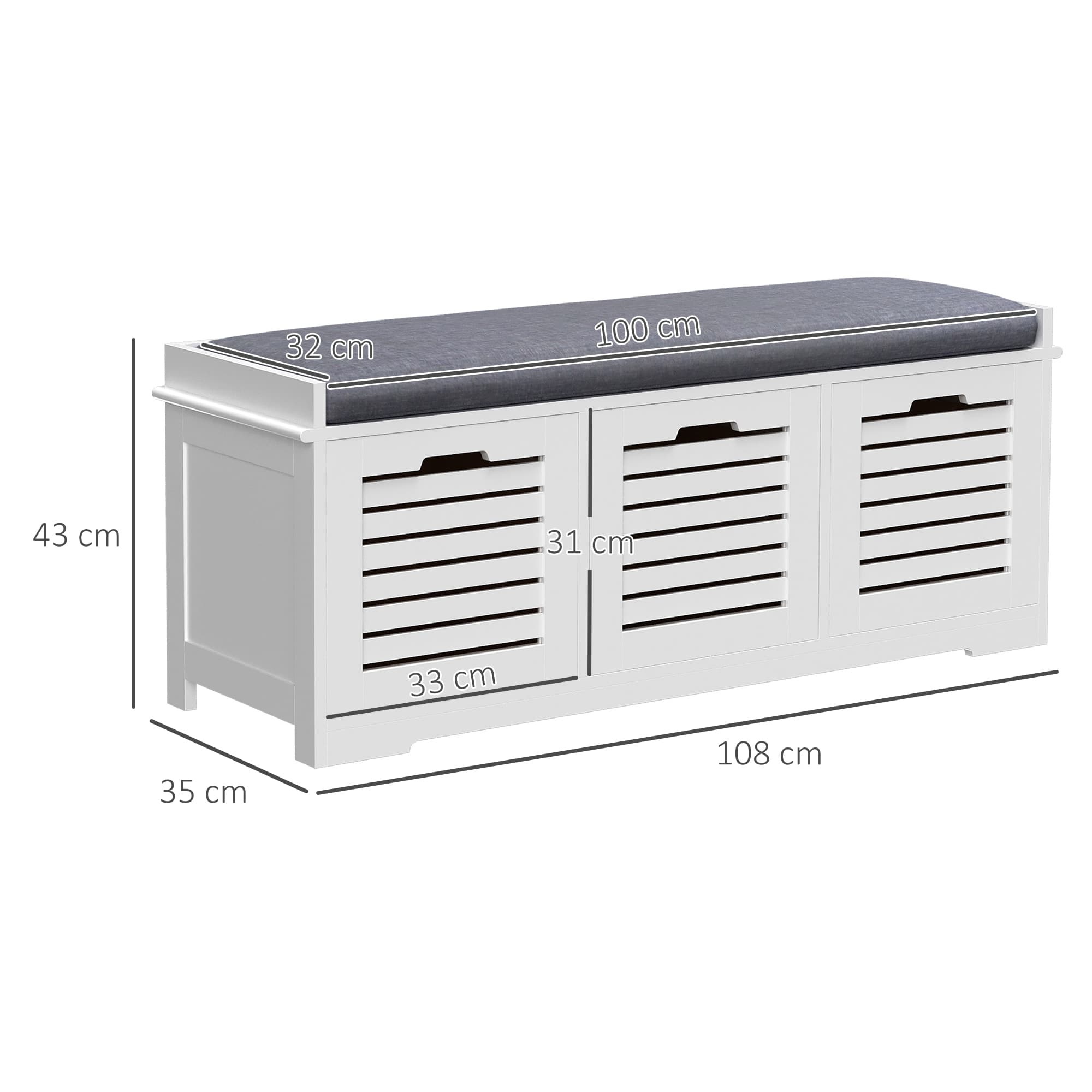 Transform Your Hallway with this White Shoe Storage Bench - image 1