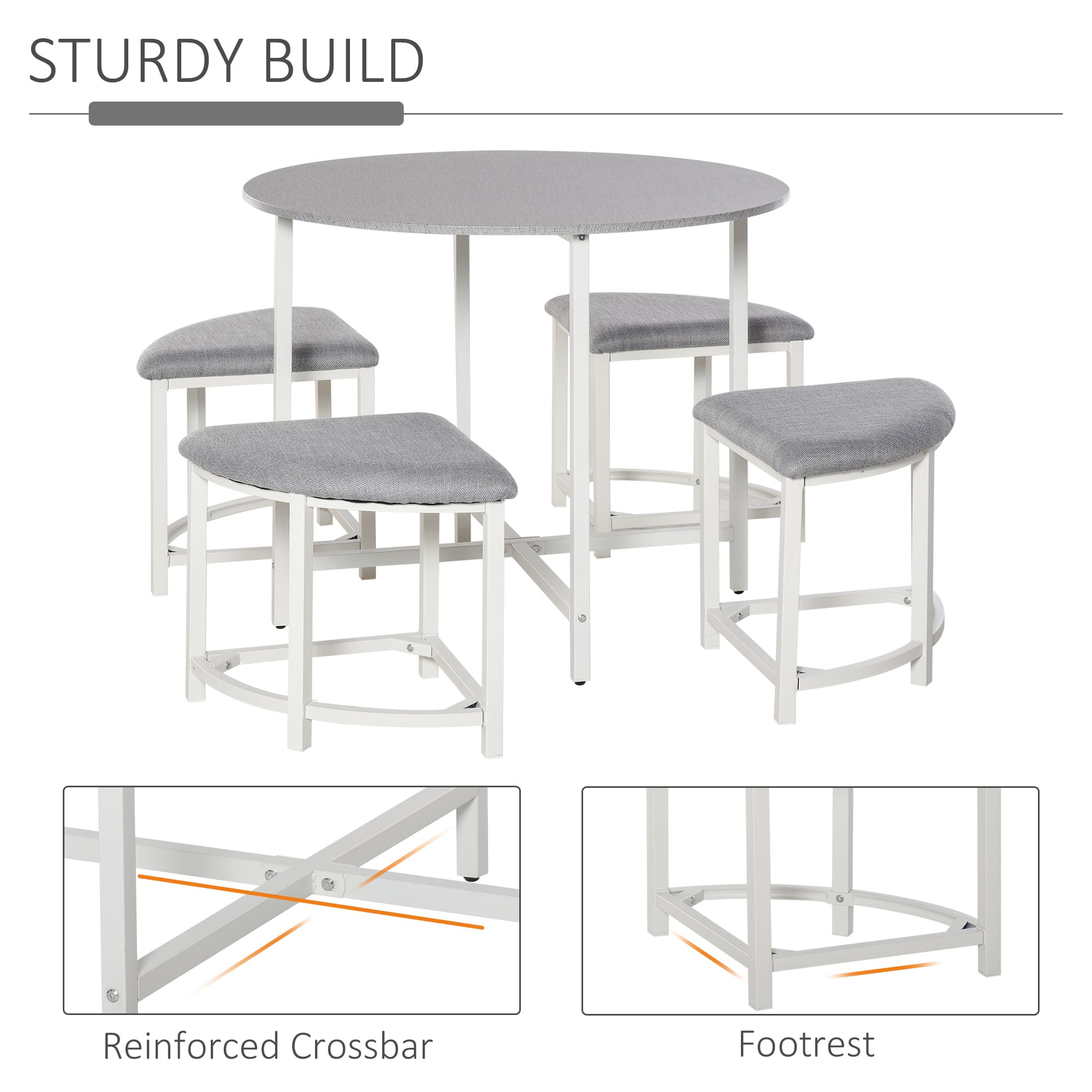 Transform Your Kitchen with this Space-Saving Round Dining Set - image 3