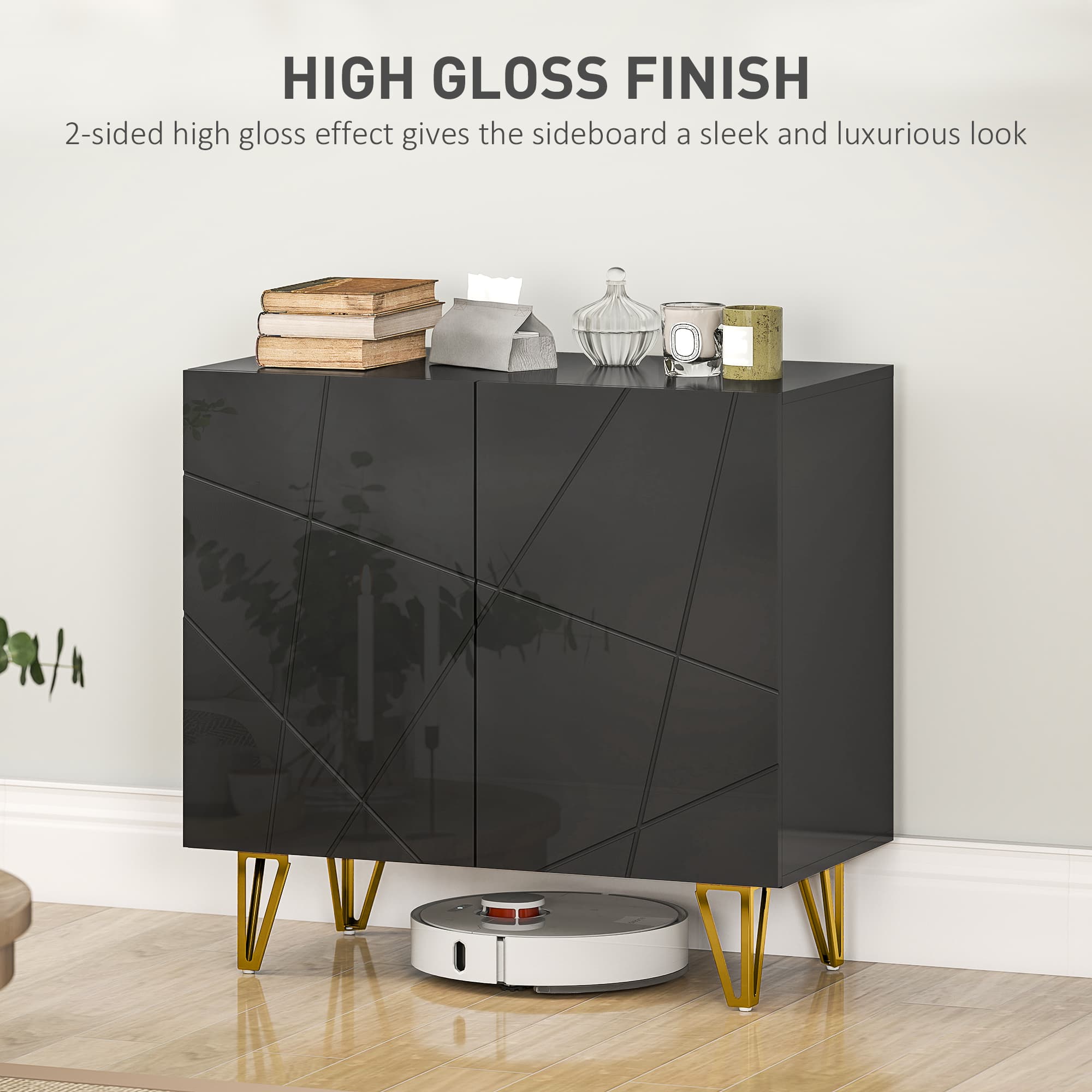 Transform Your Space with this Elegant Black Gloss Sideboard - image 3