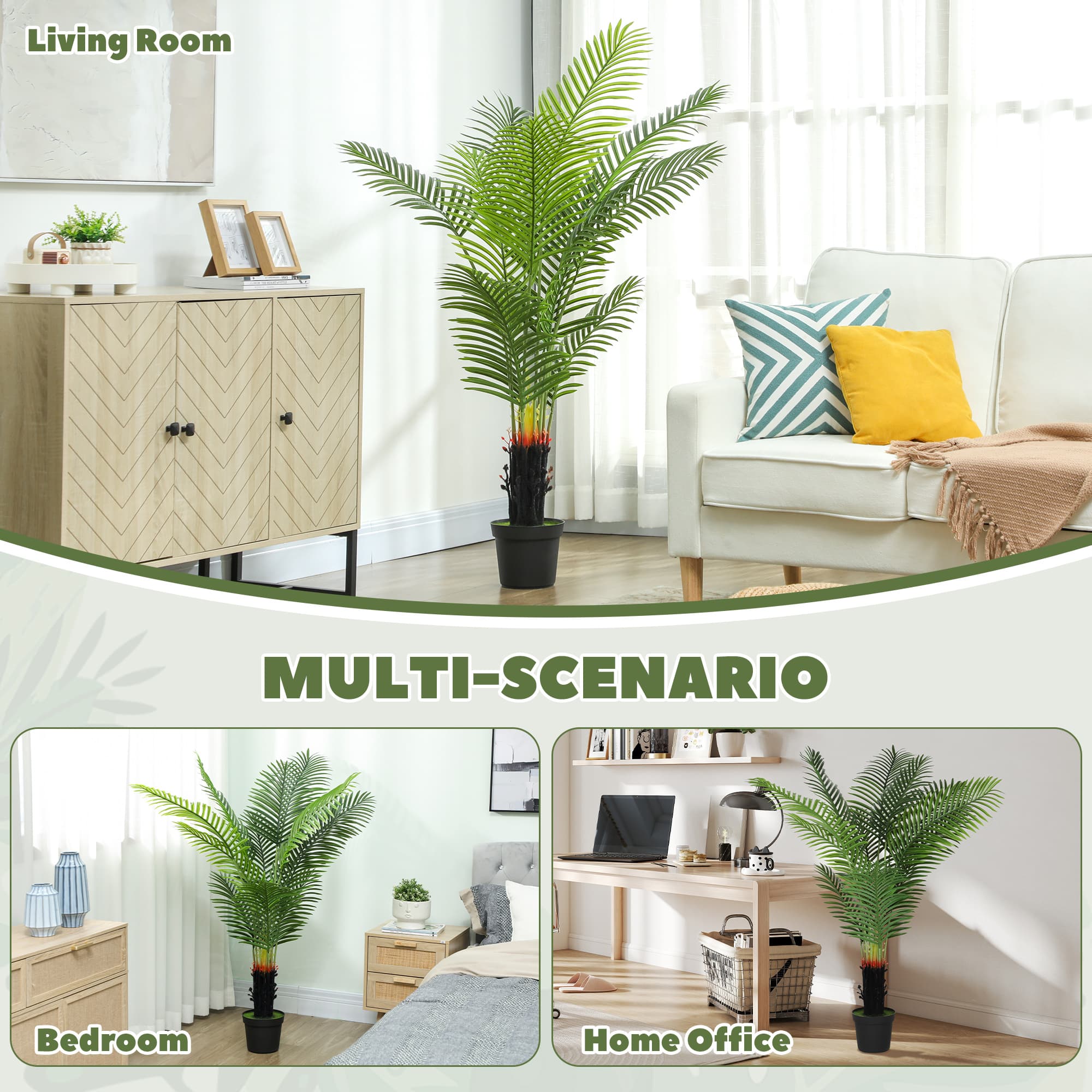 Tall Artificial Areca Palm Tree, 150 cm, Ready to Display - image 10