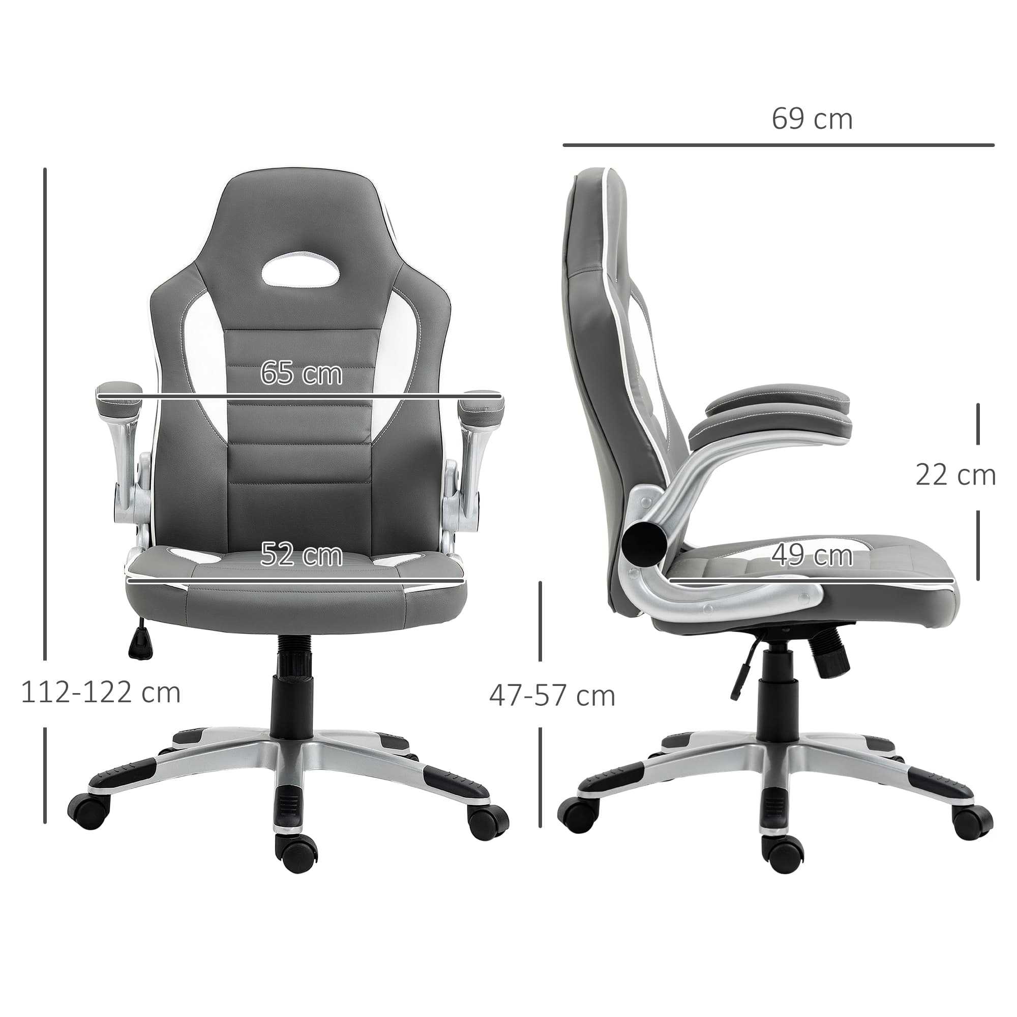 Transform Your Setup with the Vinsetto Grey Gaming Chair - image 1