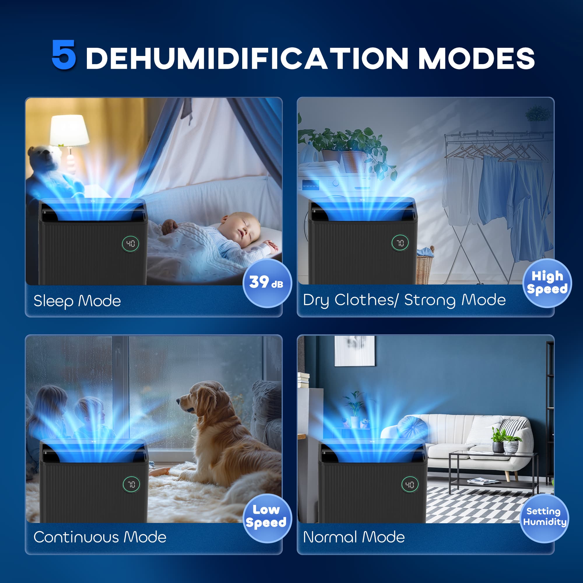 Black Portable Dehumidifier and Air Purifier - image 7