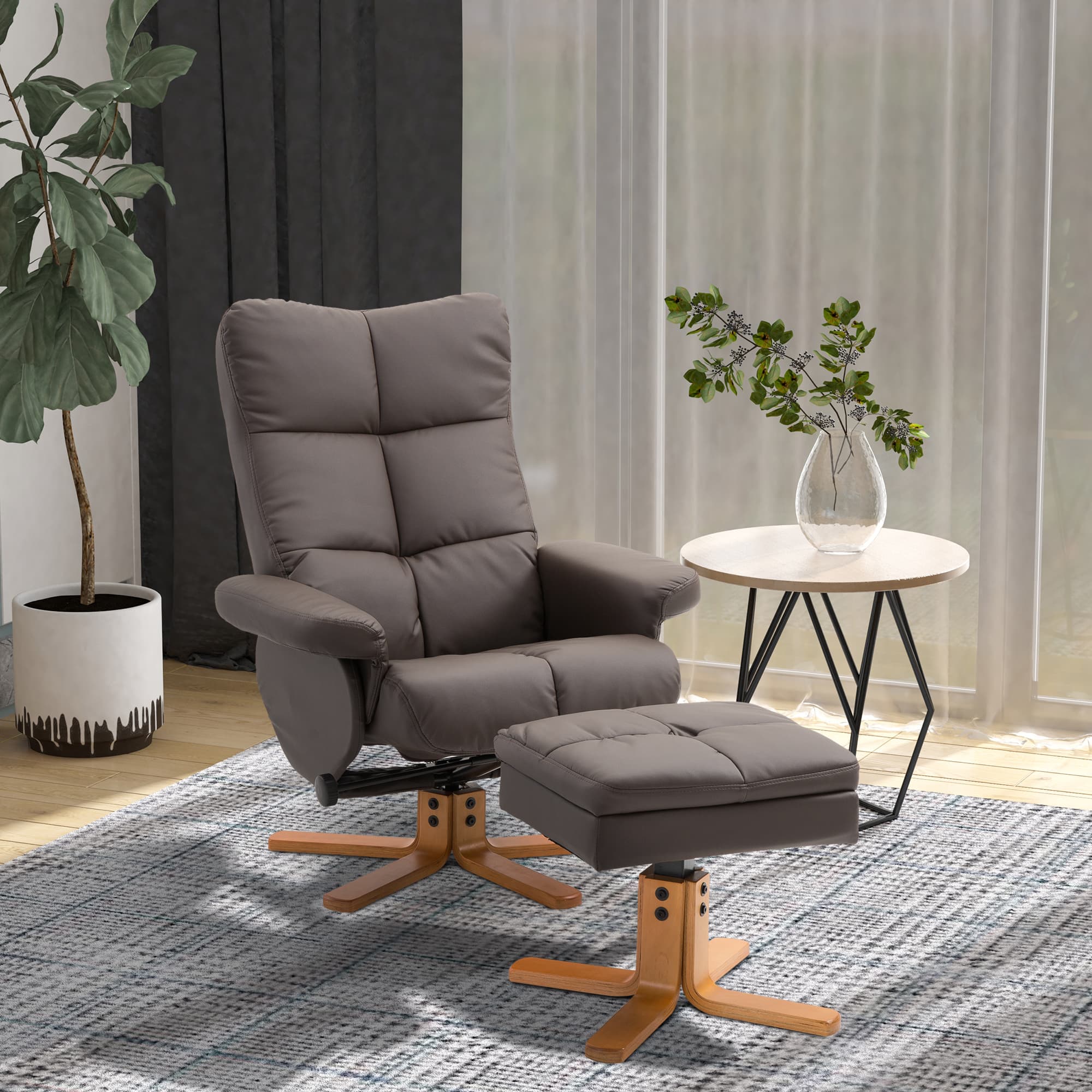 Transform Your Living Room with this Swivel Recliner & Footstool - image 4