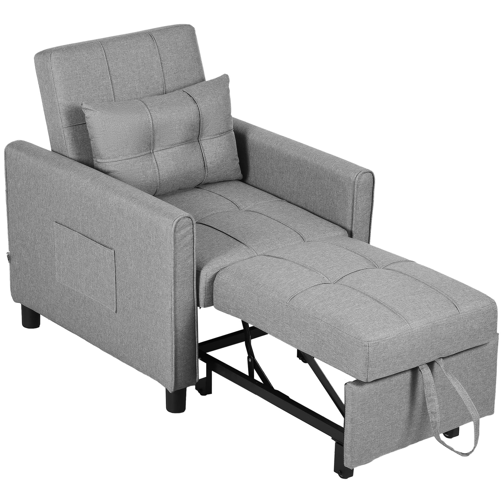 Transform Your Space with this Light Grey Chair Bed - Light Grey