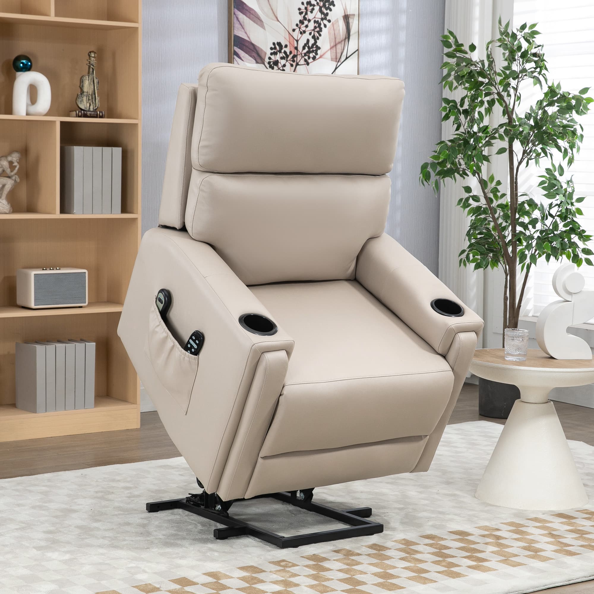 Effortless Comfort: Beige Electric Riser Recliner Chair - image 1
