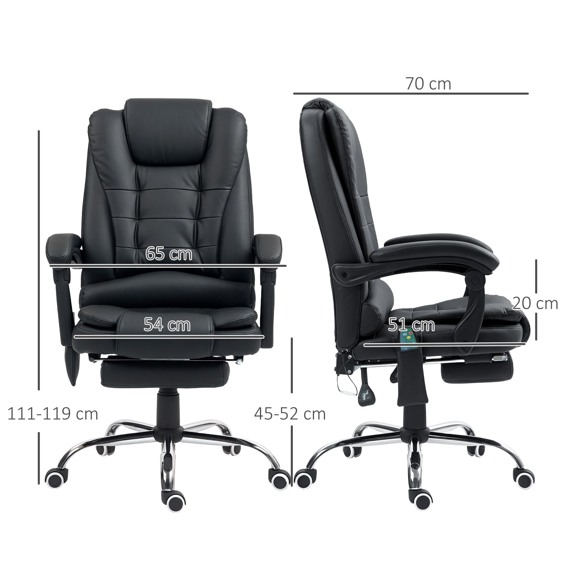 Transform Your Workday with the Vinsetto Heated Massage Chair - image 4