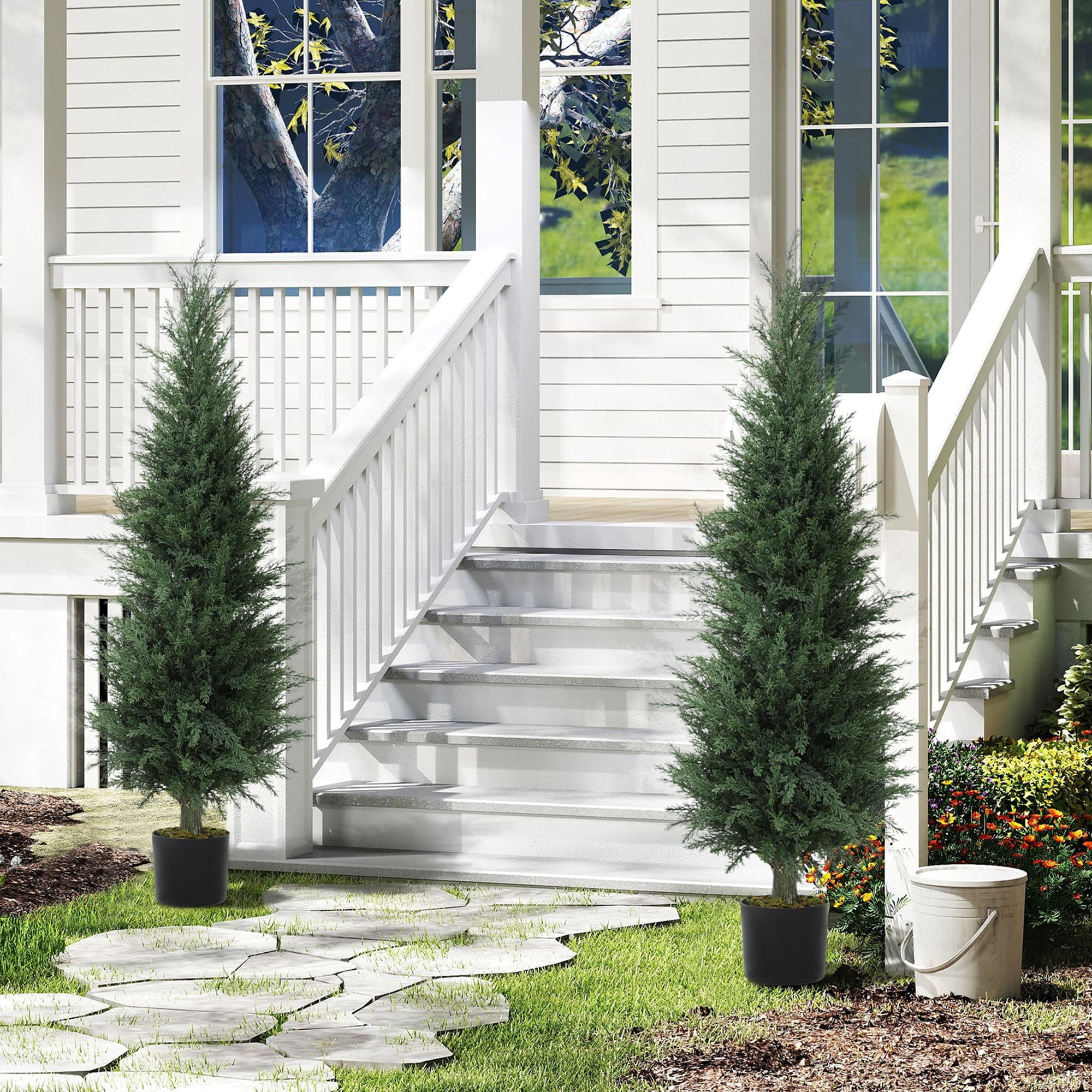 Transform Your Space with Twin 120cm Artificial Cypress Trees - image 3