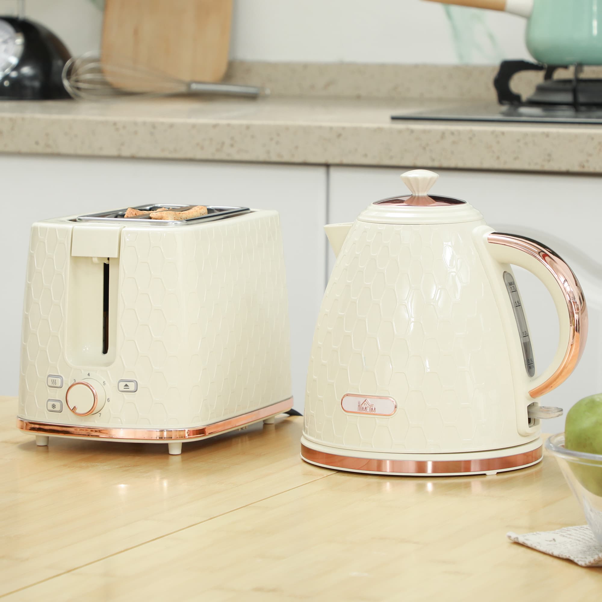 Transform Your Mornings with this Beige Honeycomb Breakfast Set - image 3