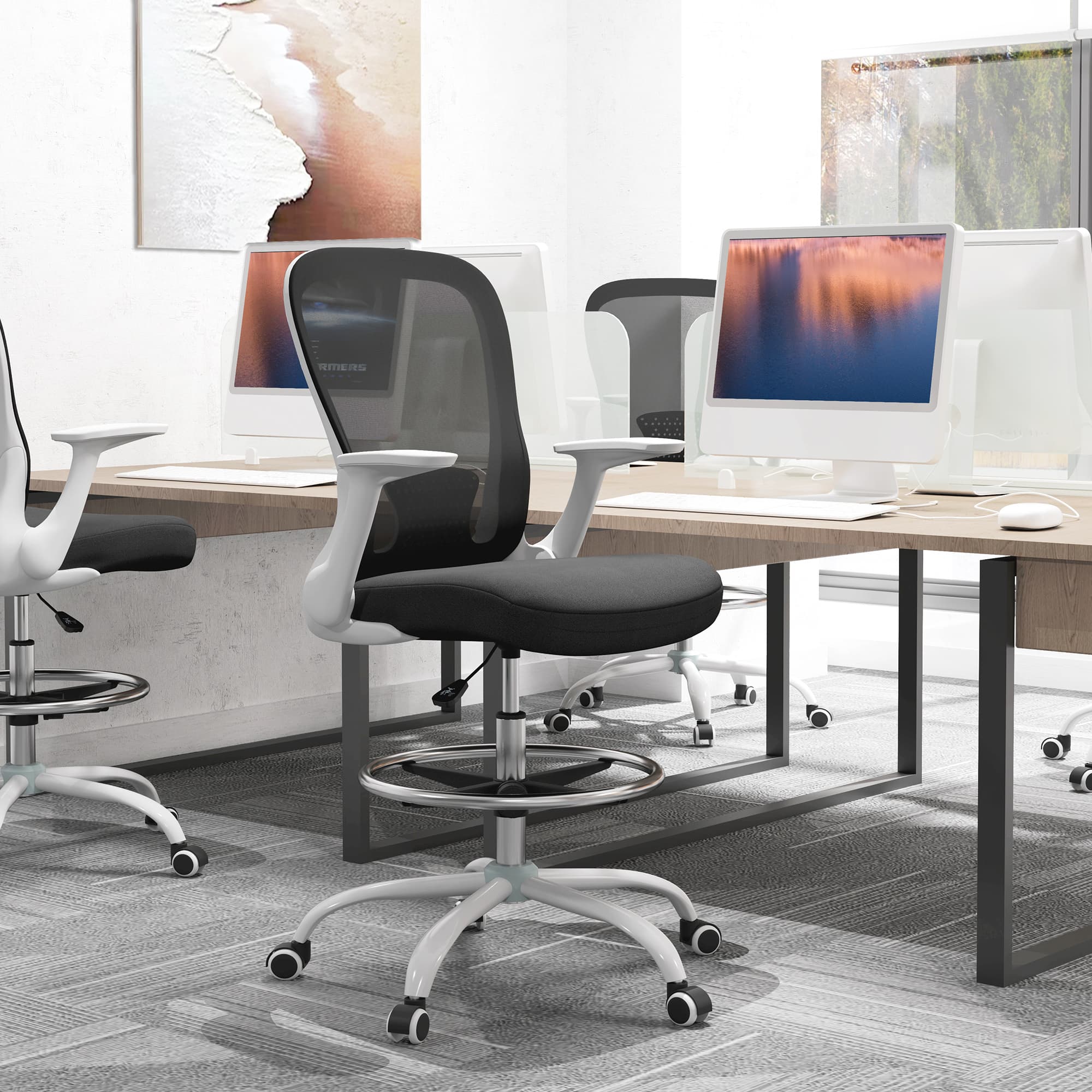 Ergonomic Mesh Draughtsman Chair for Elevated Comfort - image 2