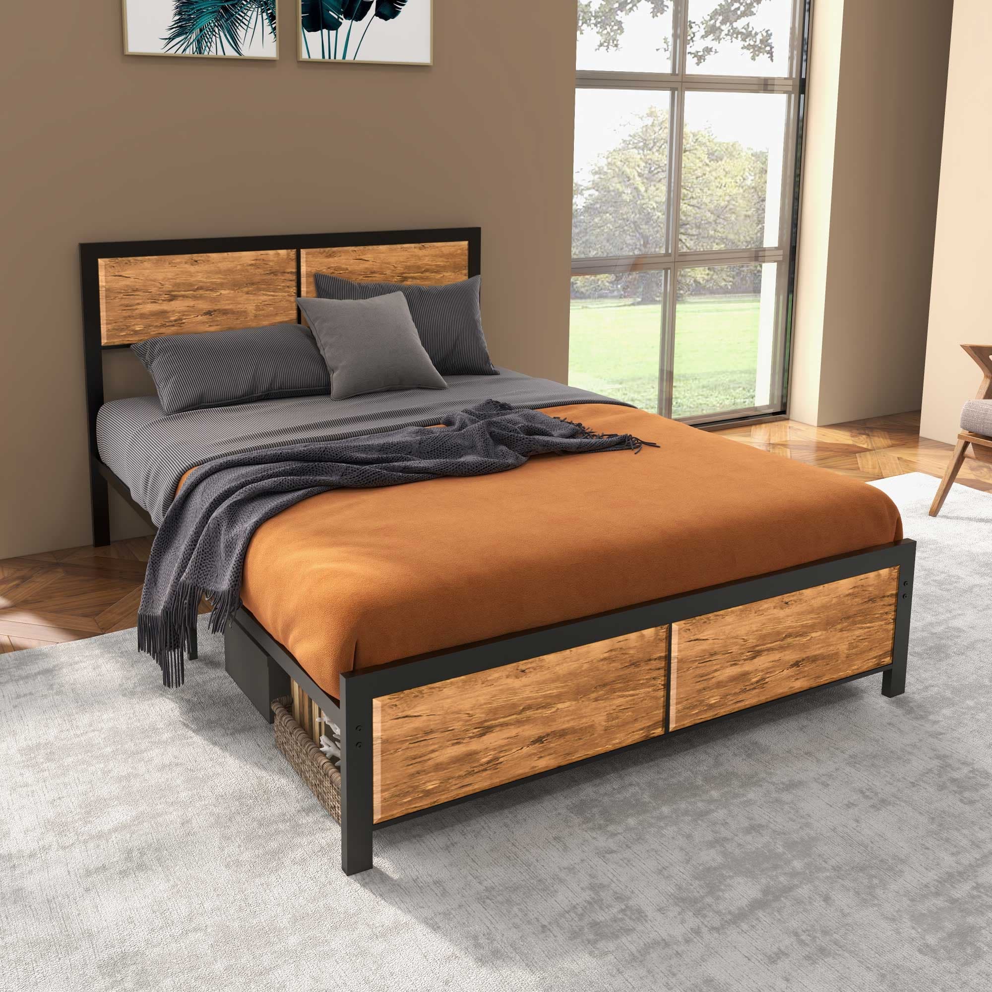 Transform Your Bedroom with this Industrial Double Bed - image 4