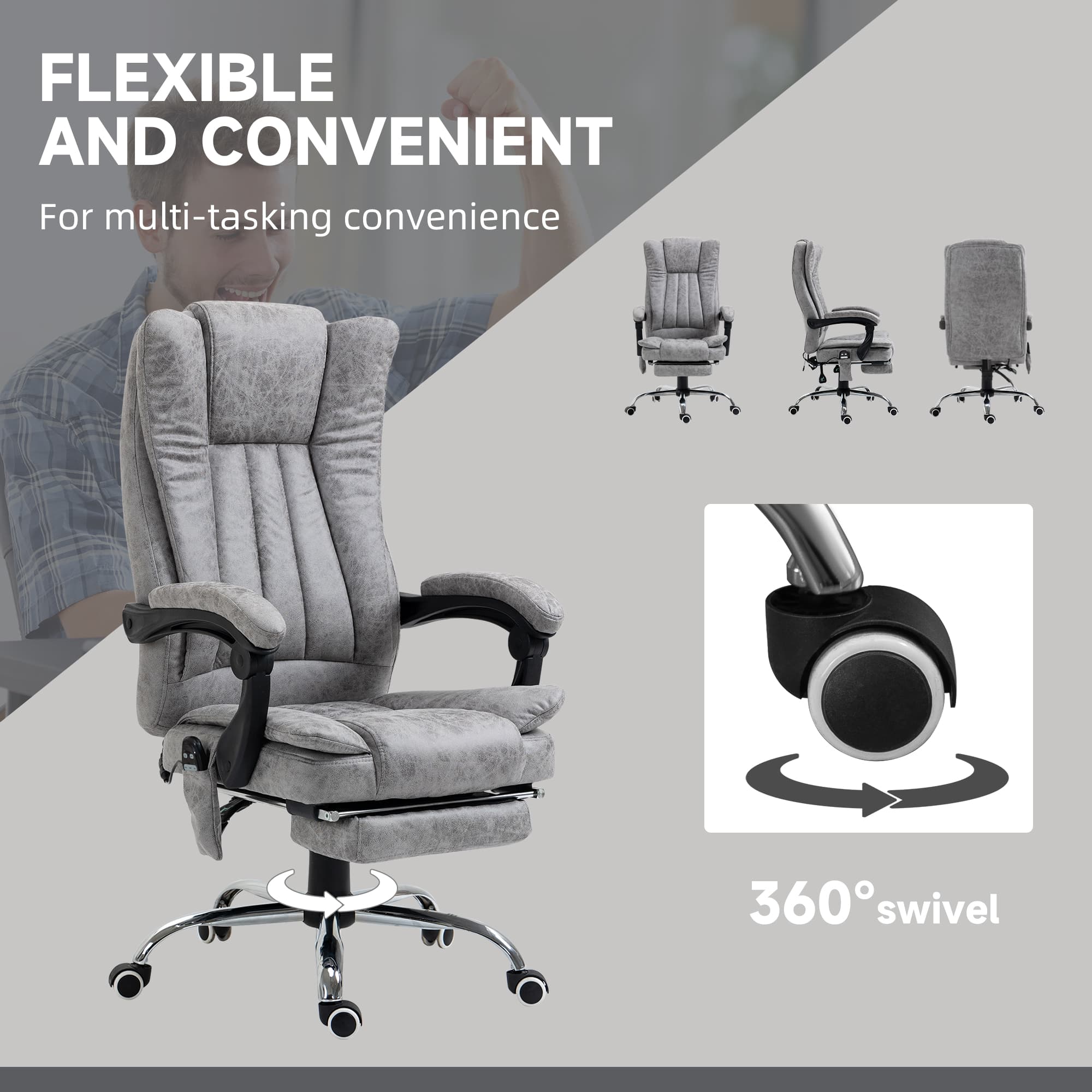 Transform Your Workday with the Vinsetto Massage Office Chair - image 2