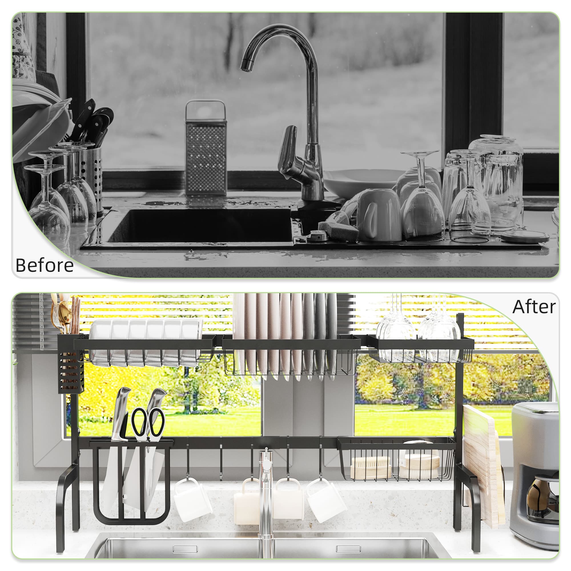 Free up worktop space with an over-sink dish rack - image 7