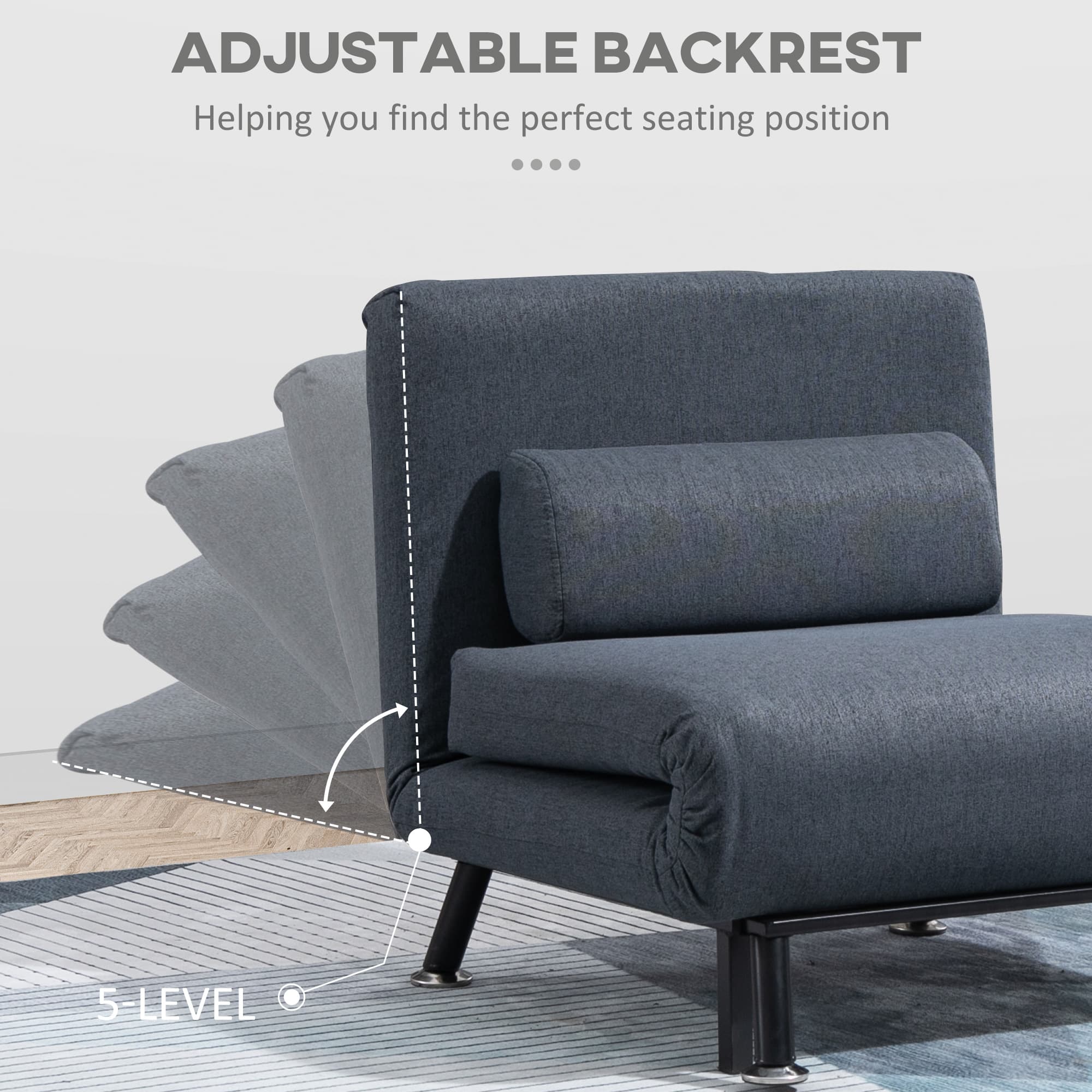 Transform Your Space with this 3-in-1 Convertible Chair Bed - image 2