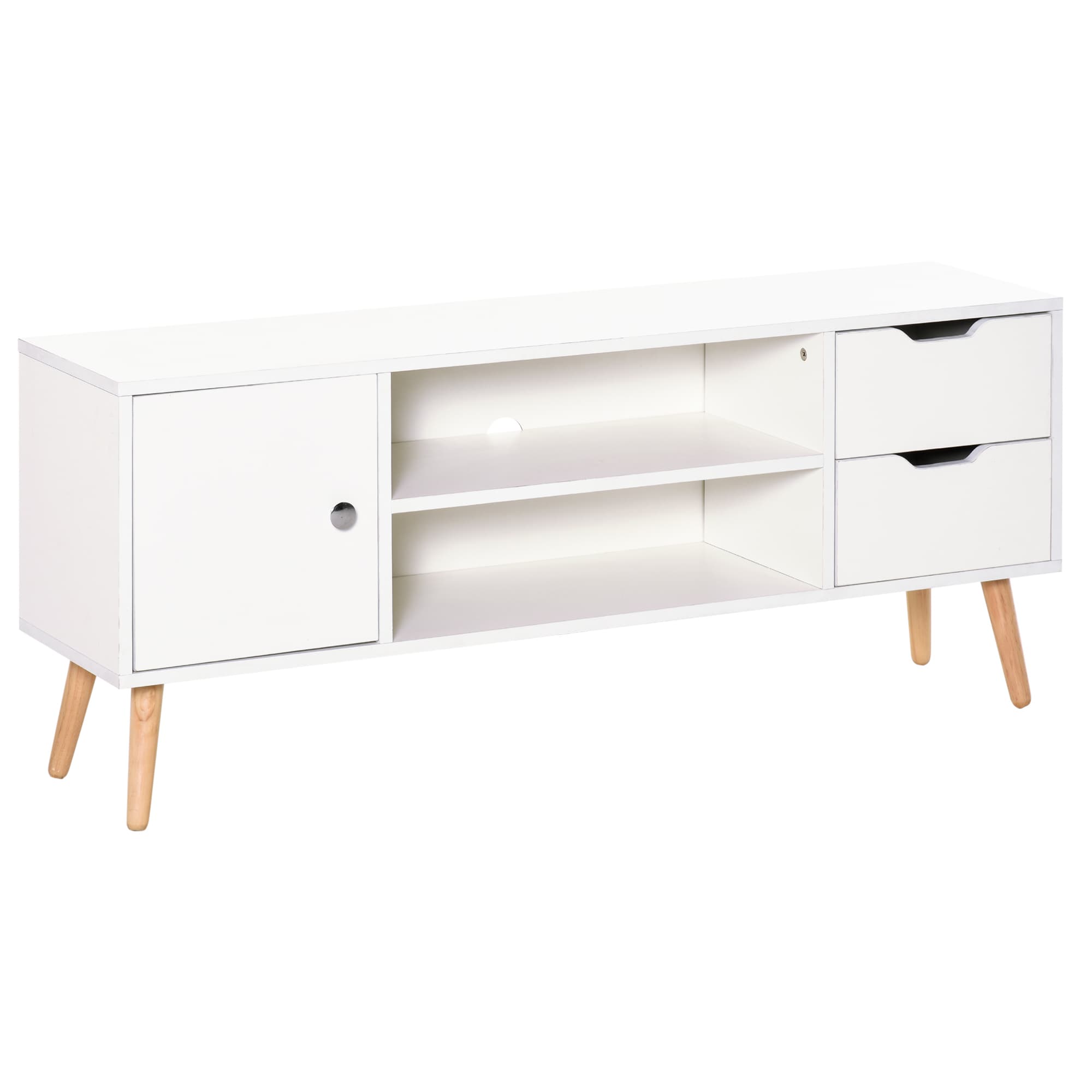 Transform Your Living Room With This White Scandi TV Unit - White