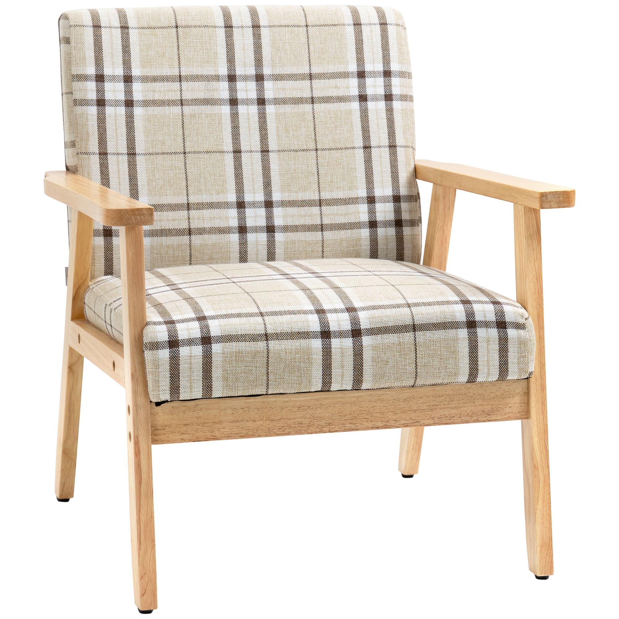 Discover Premium Comfort with this Beige Linen Armchair - Beige