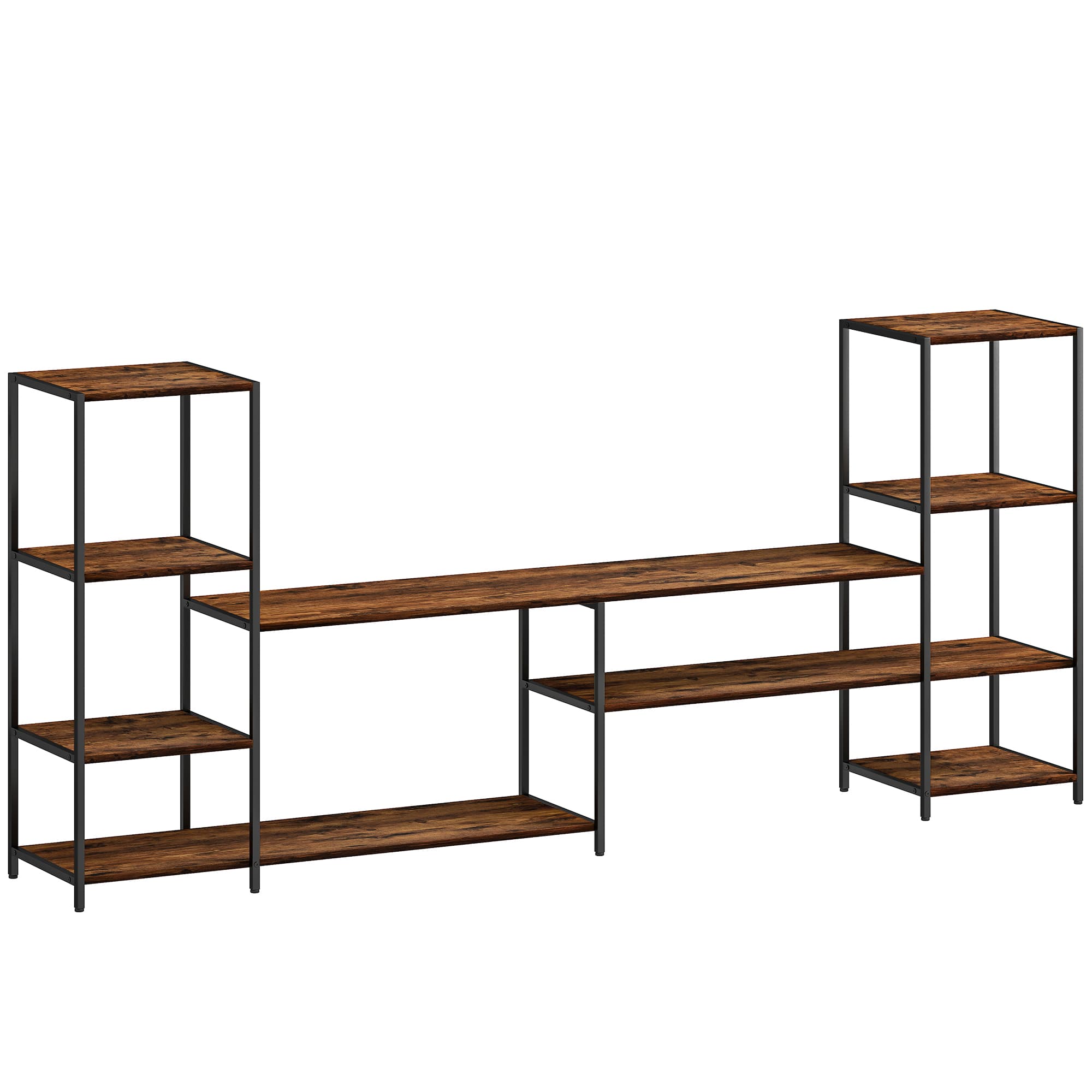 Transform Your Living Room with this Industrial TV Unit - Rustic Brown