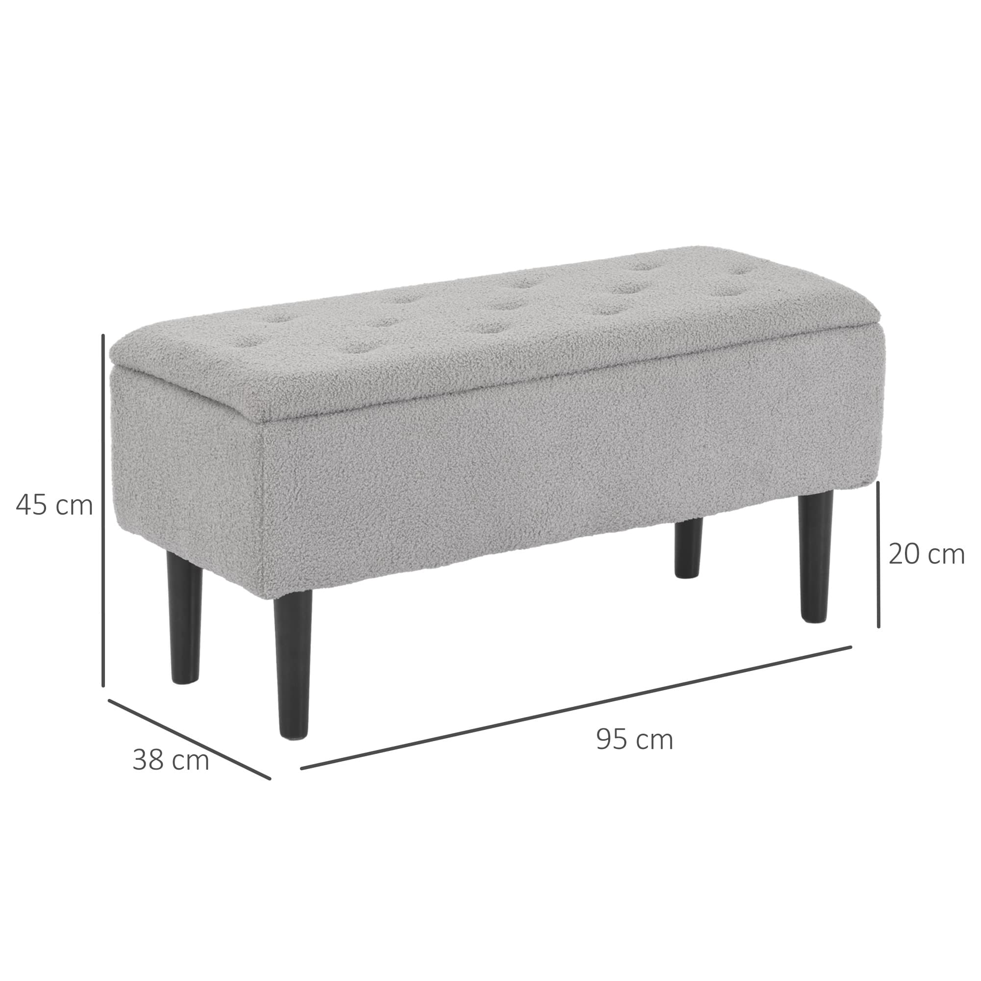 Transform Your Space with this Grey 57L Storage Ottoman Bench - image 4