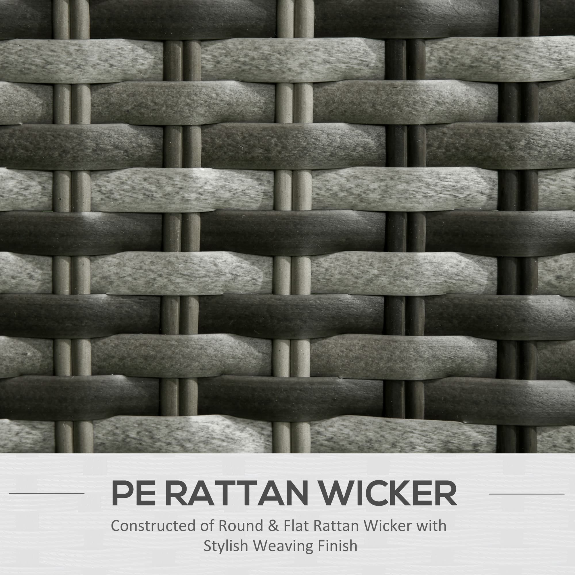 Transform Your Garden with this Grey 4-Piece Rattan Set - image 2