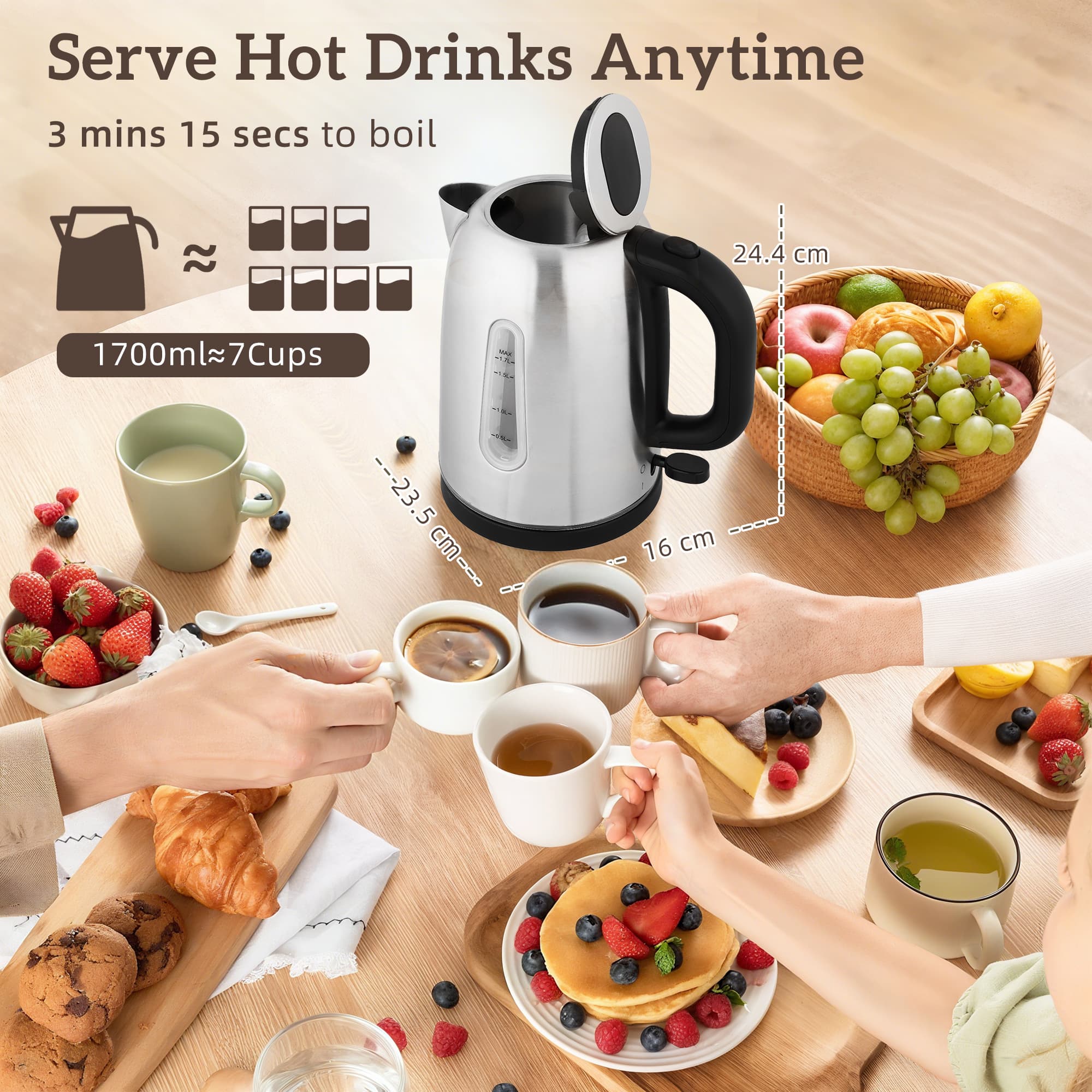 Transform Your Mornings with this Silver Kettle & Toaster Set - image 1