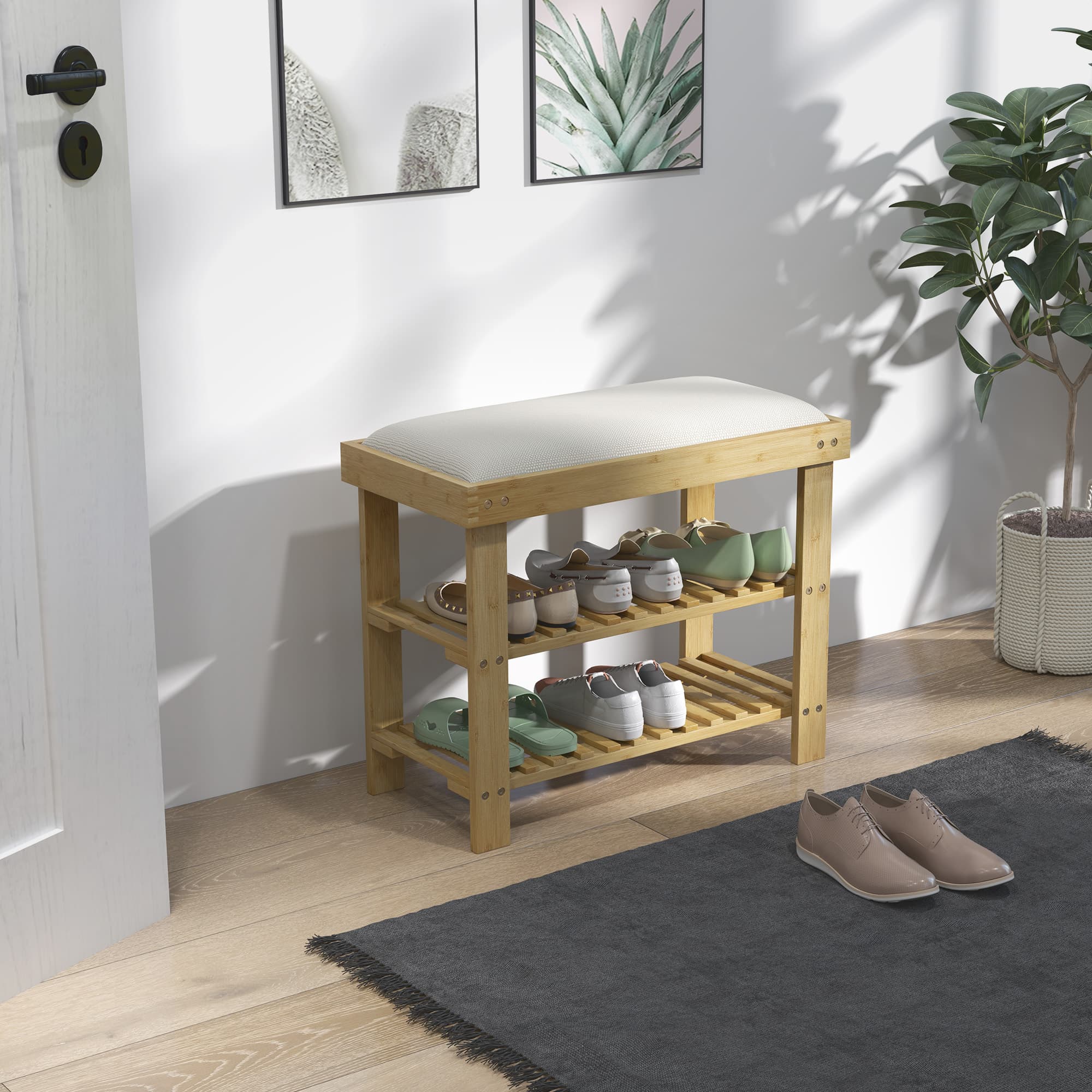 A compact bamboo shoe bench for calmer entrances - image 7