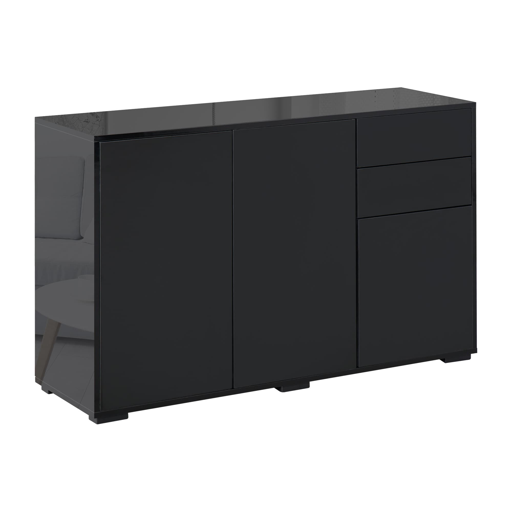 Transform Your Living Room With This Sleek Black Sideboard - Black
