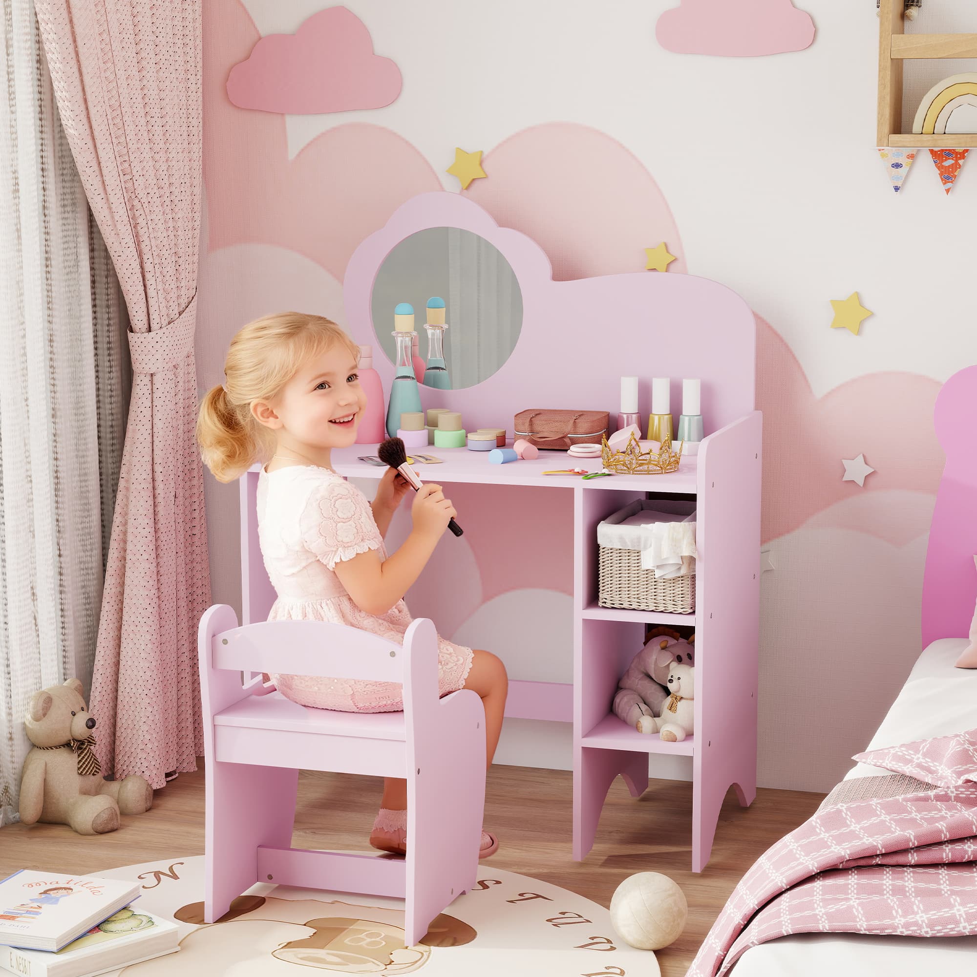 Transform Playtime with this Purple Kids Dressing Table Set - image 5
