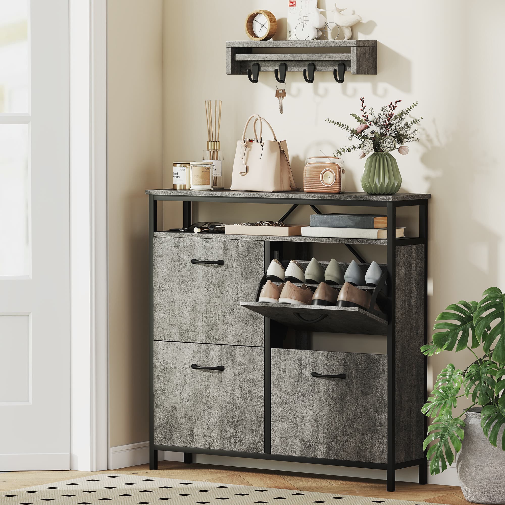 Transform Your Hallway with this Slim Industrial Shoe Cabinet - image 5