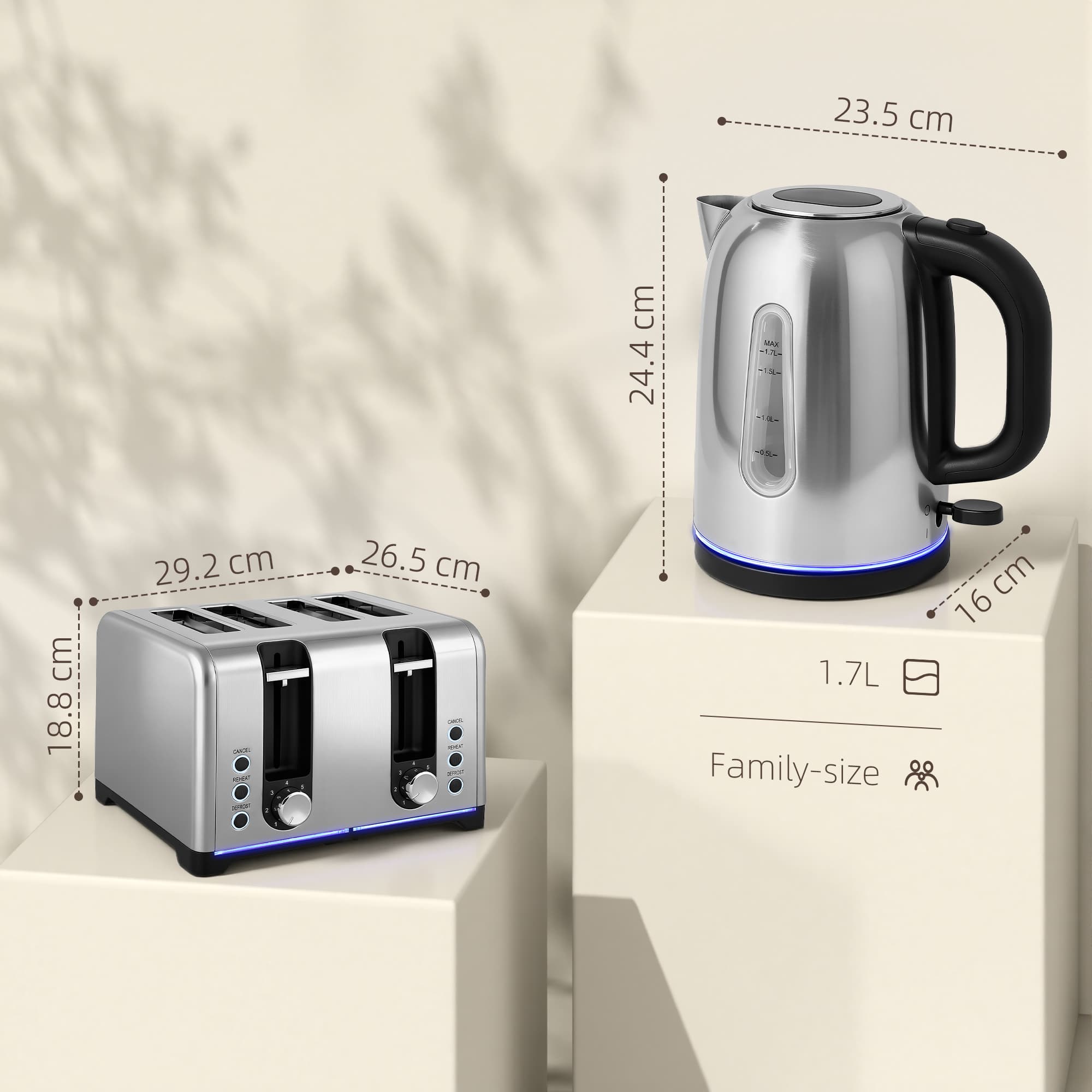 Transform Your Mornings with this Silver Kettle & Toaster Set - image 5