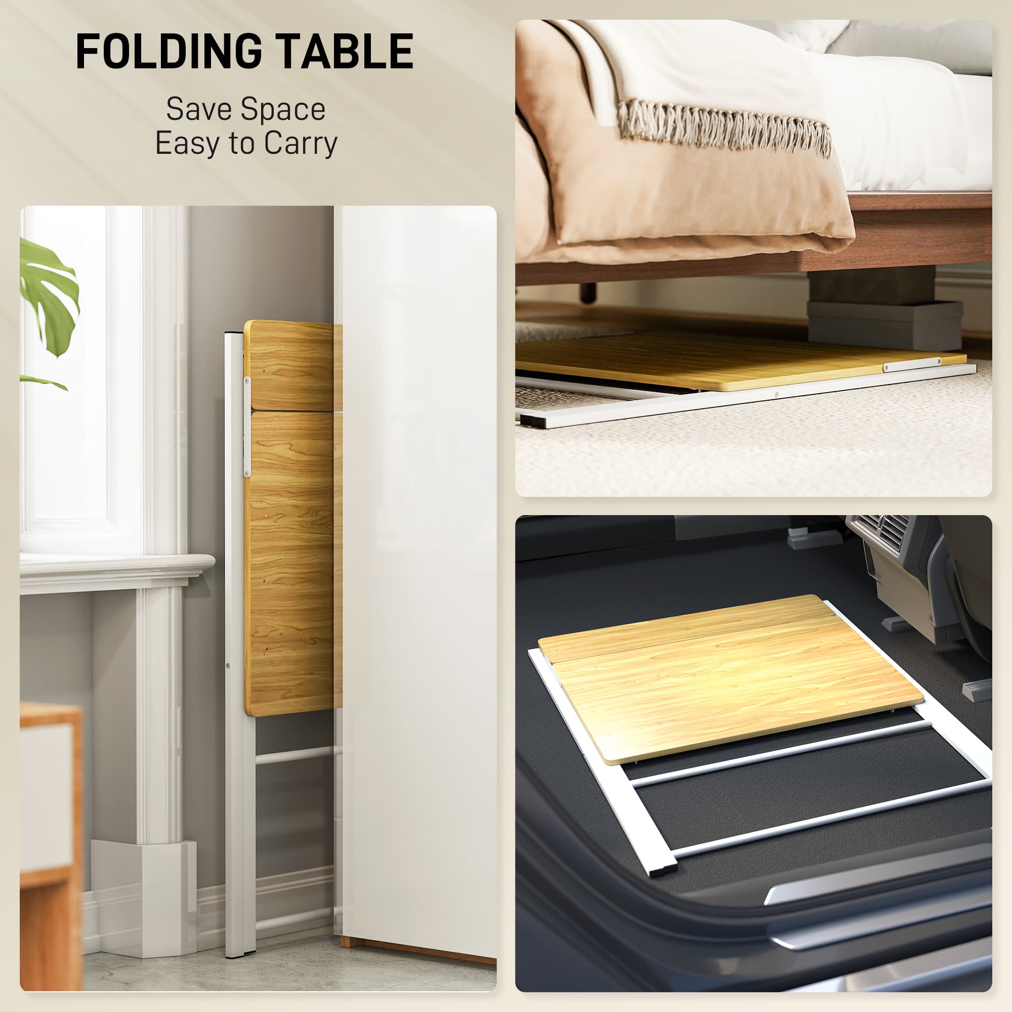 Foldable Study Desk with Upper Shelf for Small Spaces - image 5