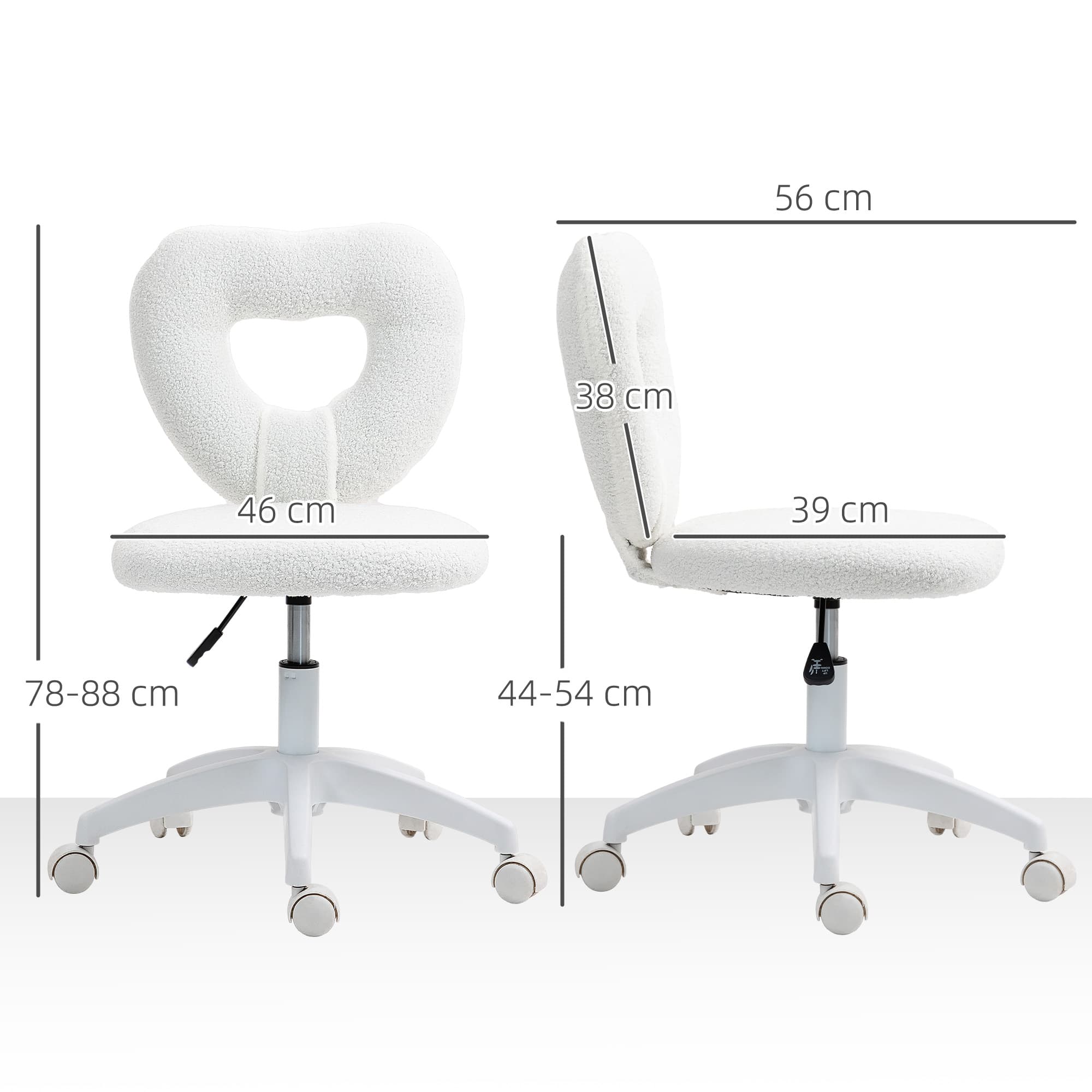 Transform Your Space with this White Teddy Fleece Heart Chair - image 1