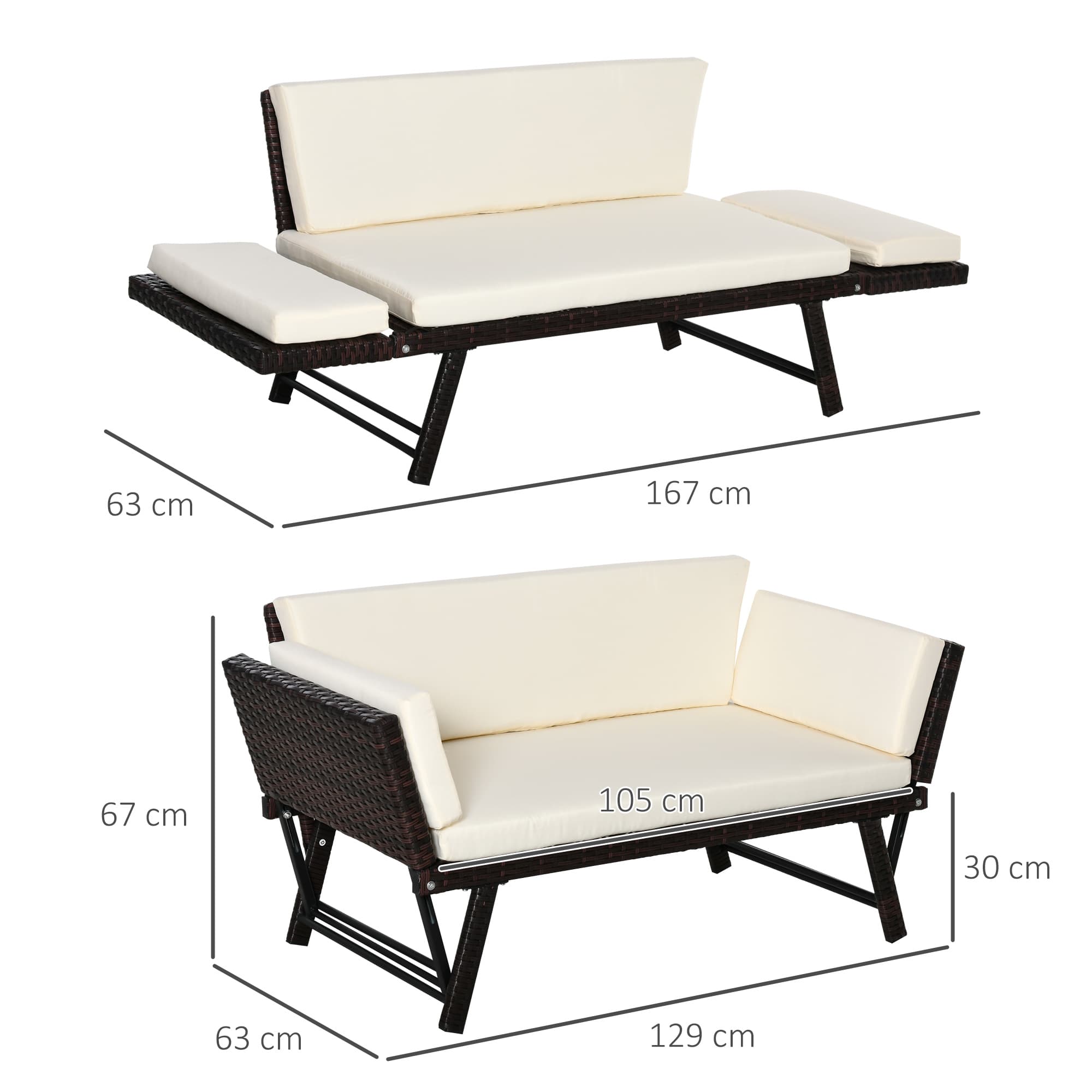Transform Your Garden with this 2-in-1 Rattan Sofa Daybed - image 2