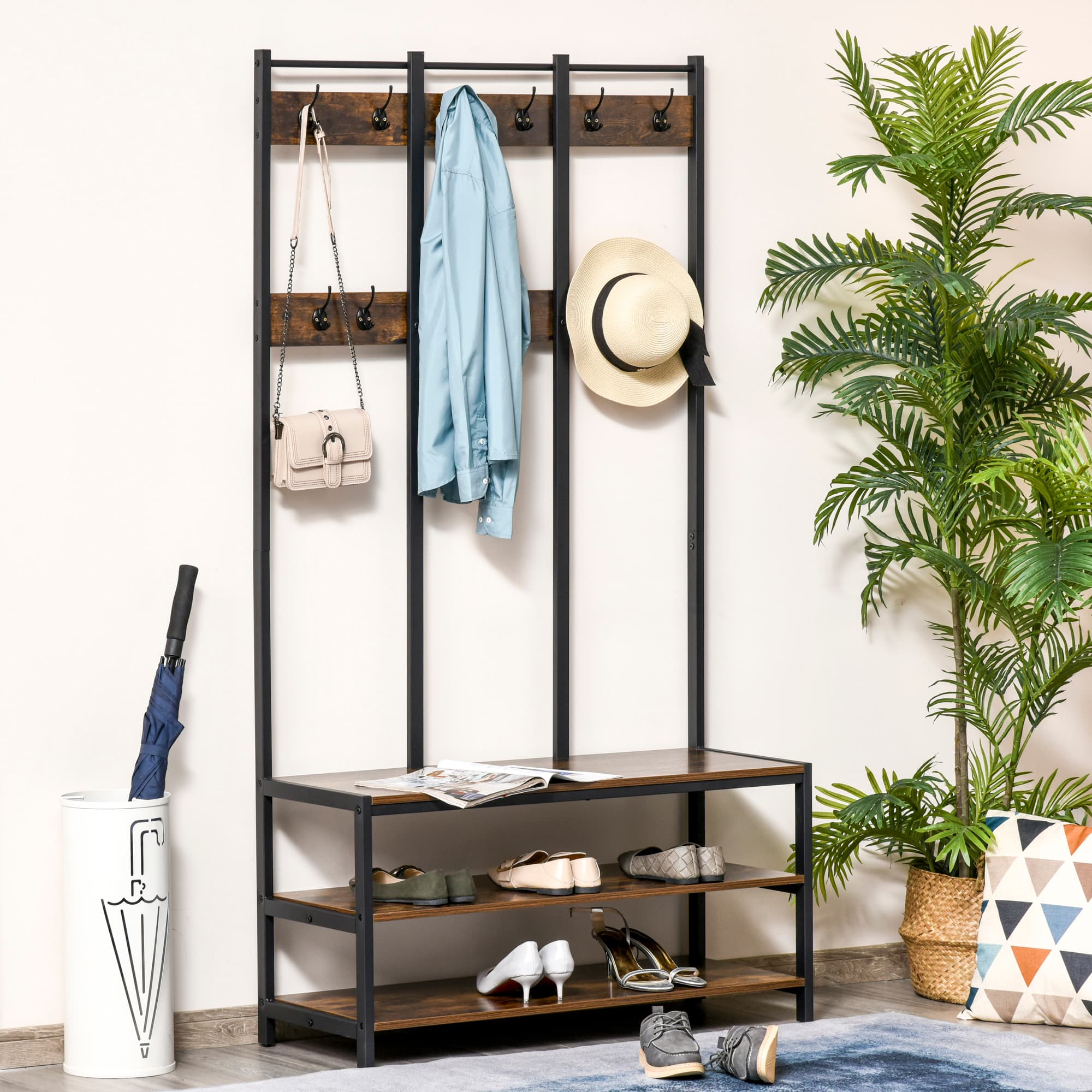 Transform Your Hallway with this Industrial Coat & Shoe Stand - image 1