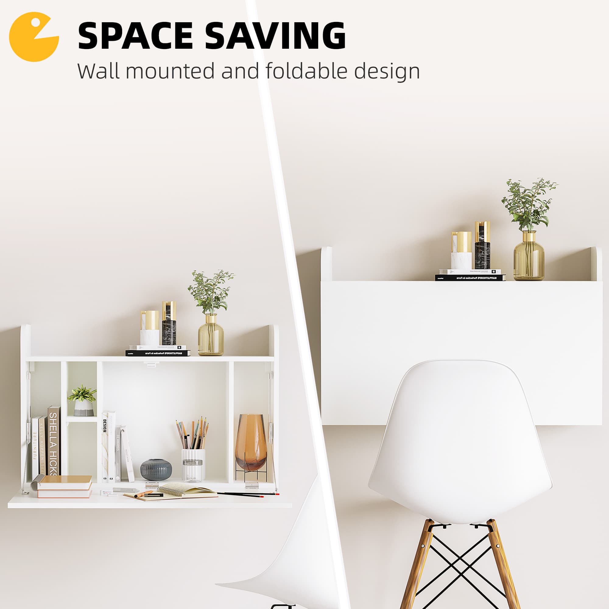 Transform Your Space with this White Floating Laptop Desk - image 1
