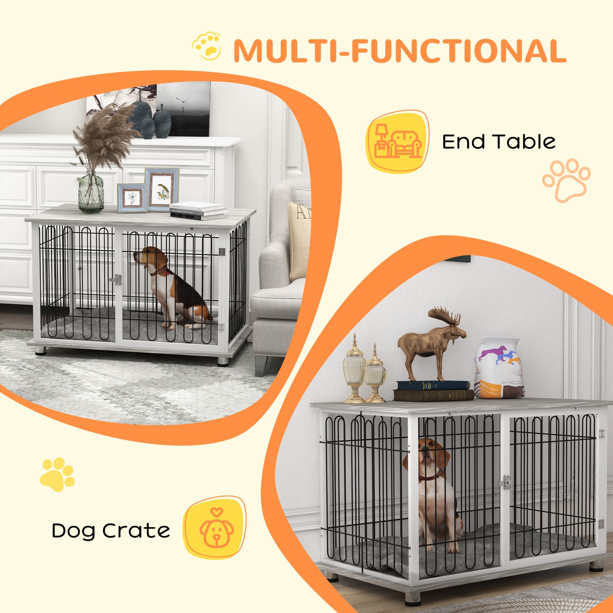 Transform Your Space with the PawHut Dog Crate Side Table - image 2